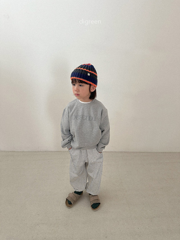 正韓秋Digreenkids 三色橫條紋運動褲