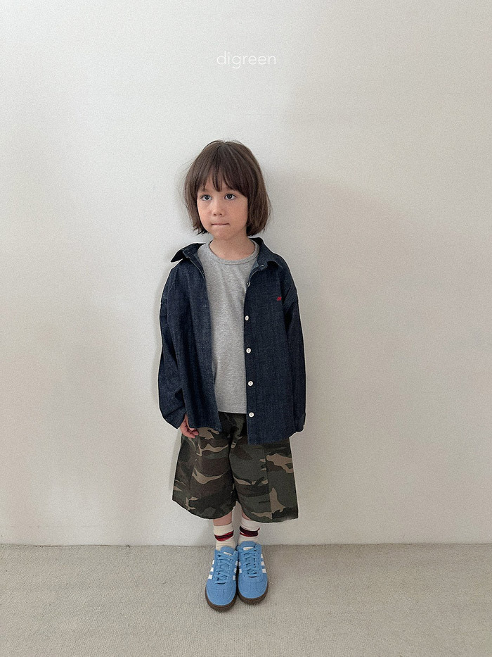 正韓秋Digreenkids 帥氣迷彩七分褲