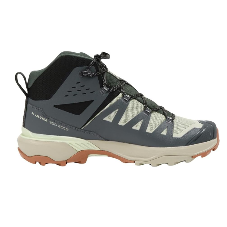 【代購】SALOMON X ULTRA 360 EDGE MID GORE TEX Fabric Mid top Mountaineering Shoes Men's Gray Brown Yellow L47459900