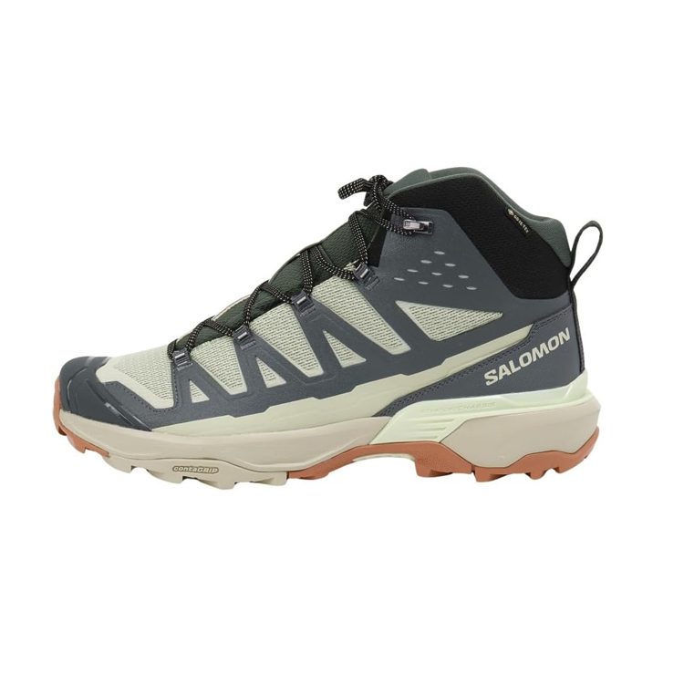 【代購】SALOMON X ULTRA 360 EDGE MID GORE TEX Fabric Mid top Mountaineering Shoes Men's Gray Brown Yellow L47459900