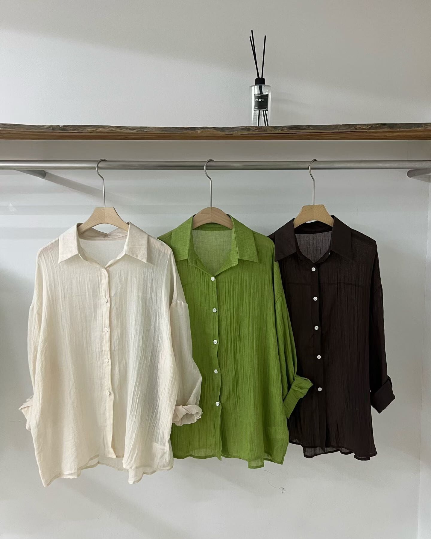 LU6403 樹紋微透襯衫