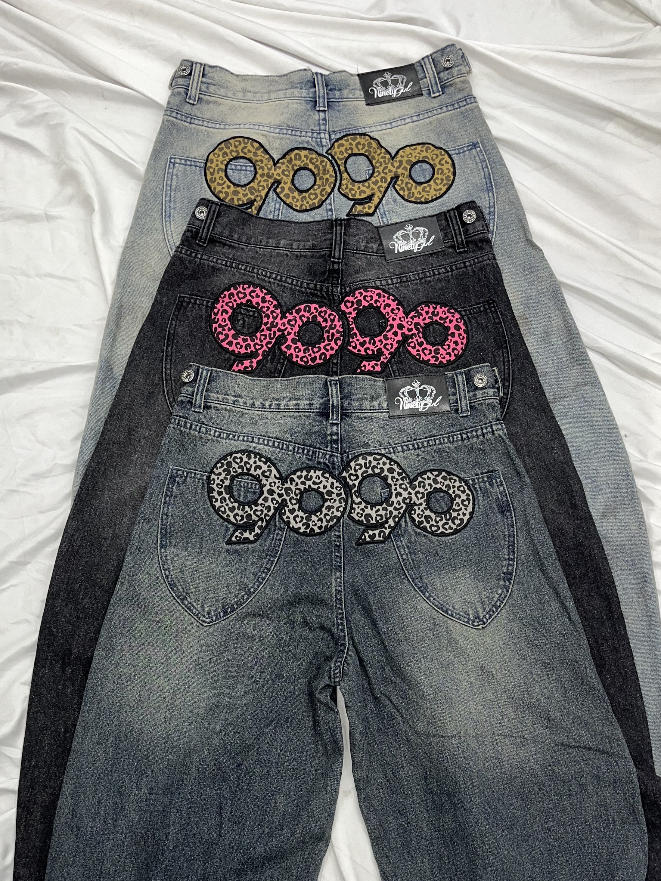 90 Logo Baggy Denim Pants