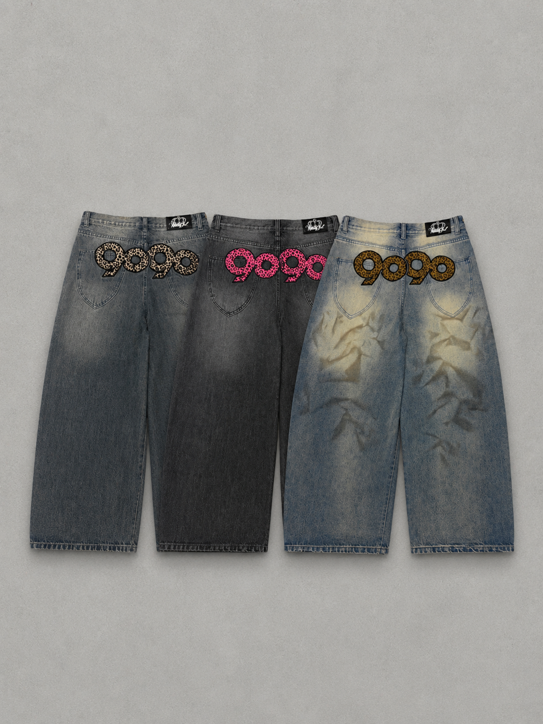 90 Logo Baggy Denim Pants