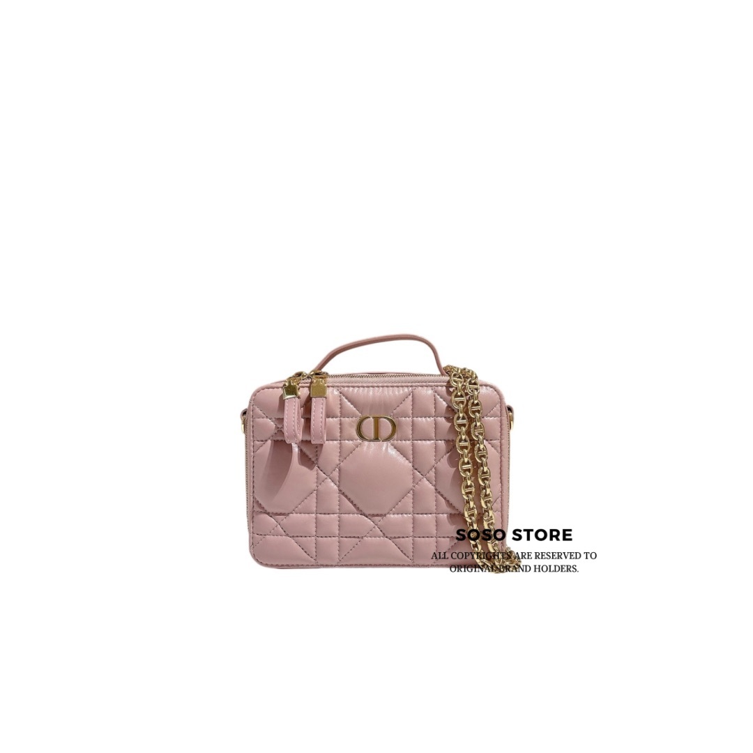Dior Caro Box Bag - Pink / GHW