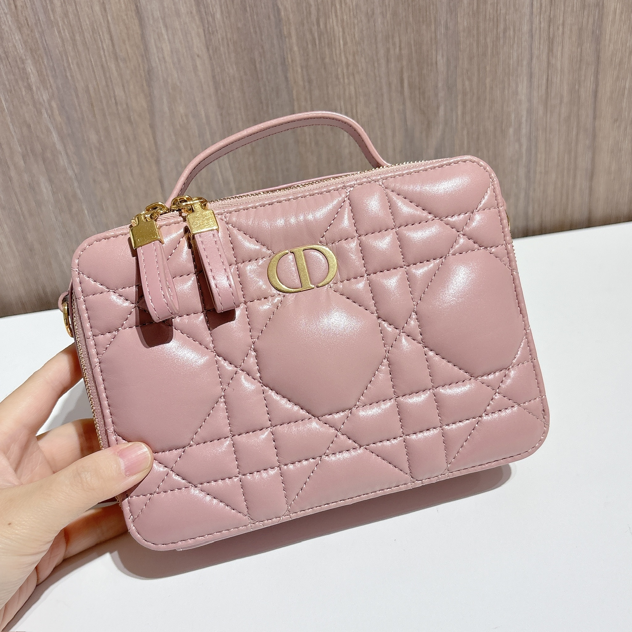 Dior Caro Box Bag - Pink / GHW