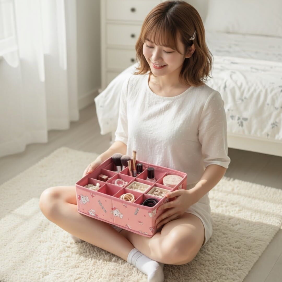 26065 Sanrio Hello Kitty 衣物摺疊收納盒 #TW-HS26