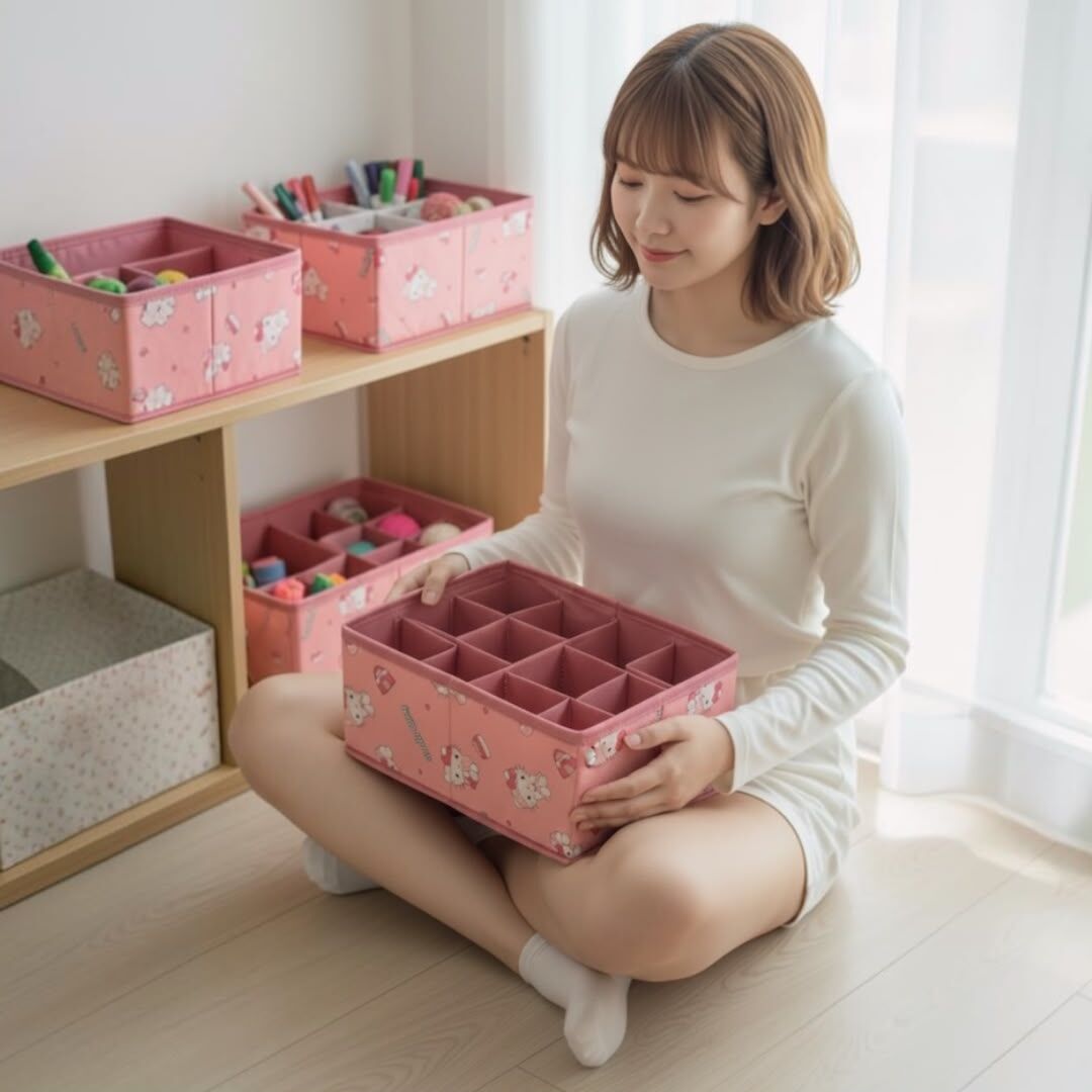 26065-KT Sanrio Hello Kitty 衣物摺疊收納盒 #TW-HS26