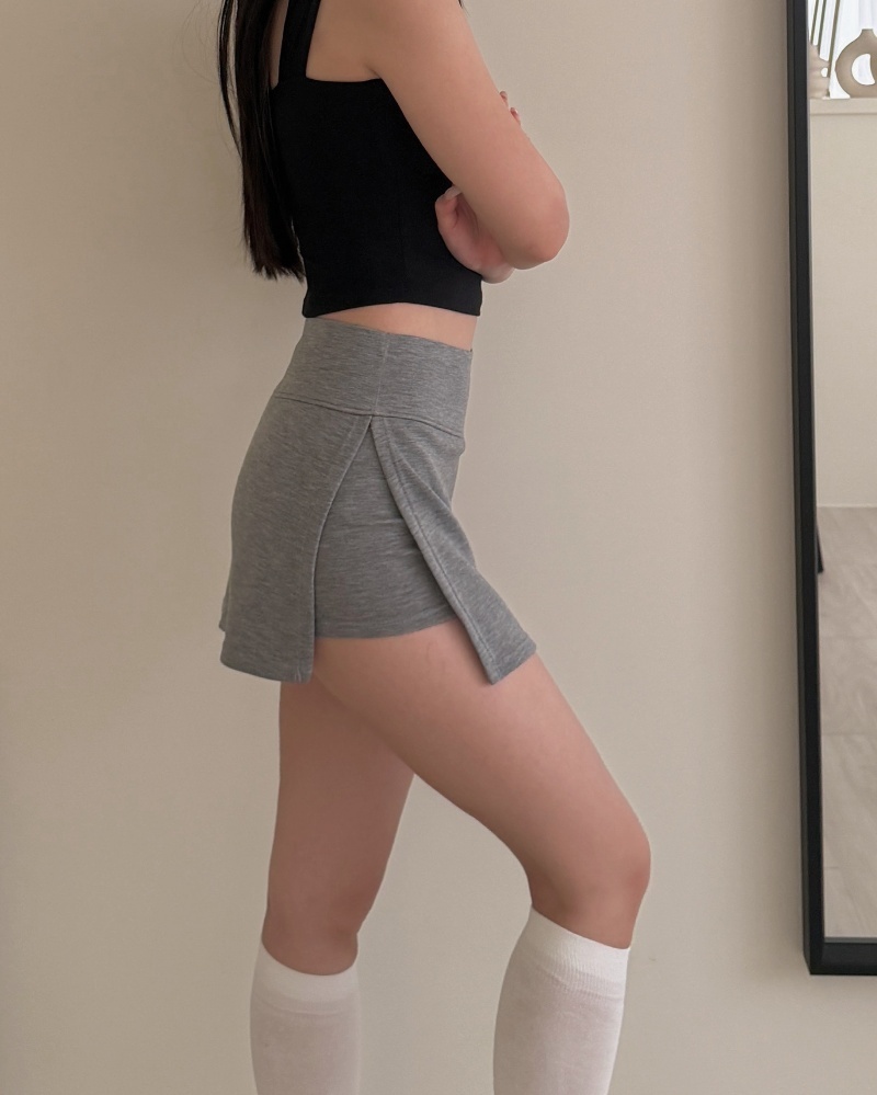 9AM skirt 開衩包臀褲裙 / 灰