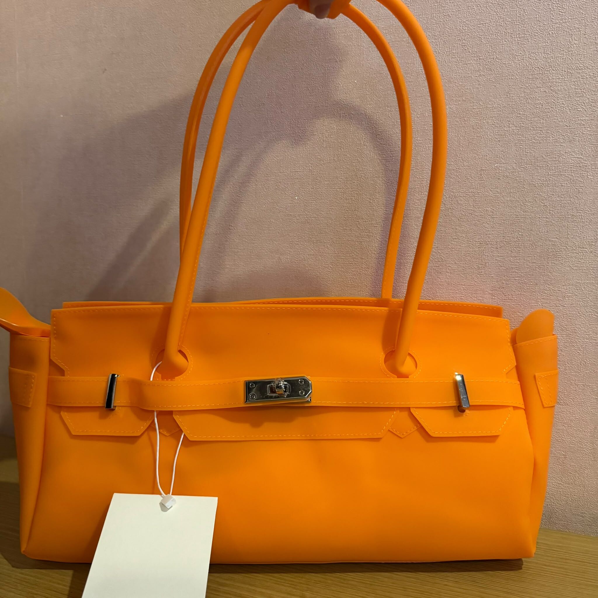 LAR-GGG0723-204 TWO WAY JELLY BAG(內有附贈POUCH小袋) ORANGE (A64)
