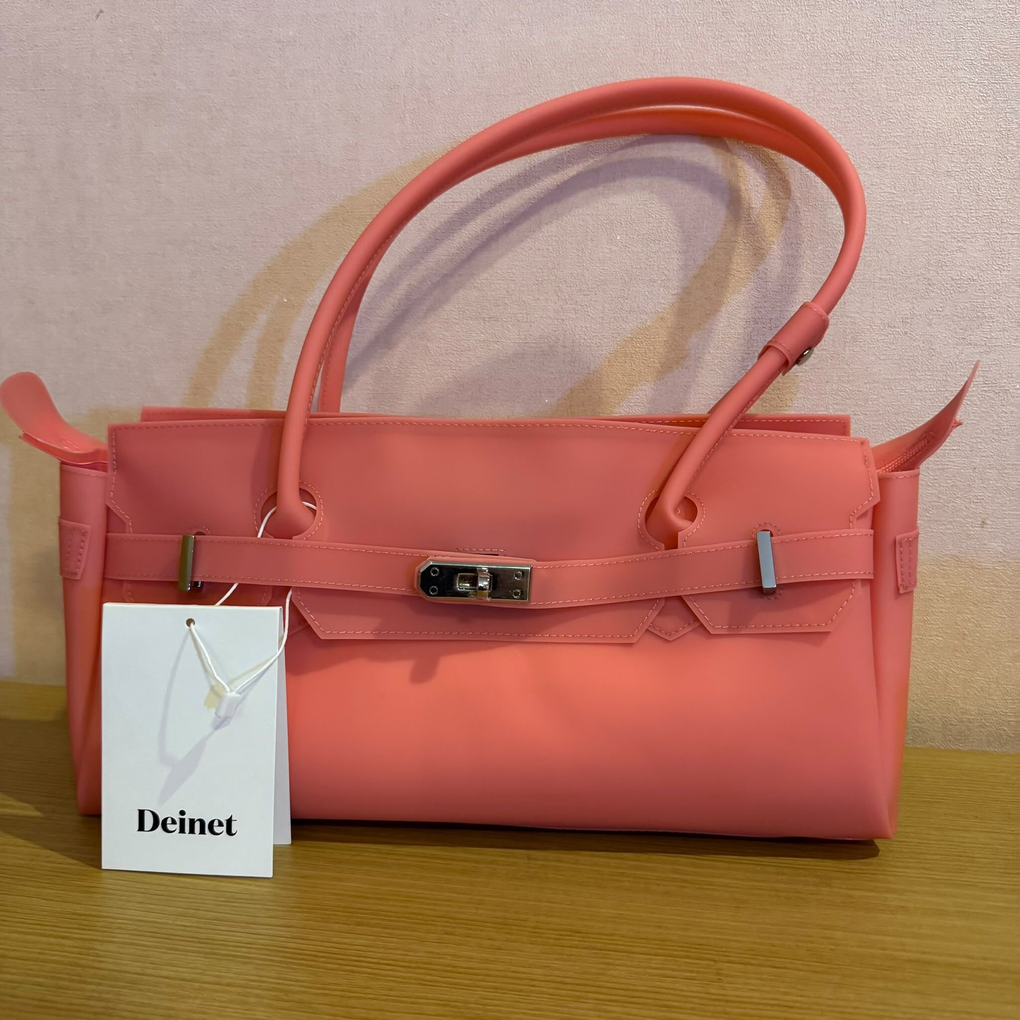LAR-GGG0723-206 TWO WAY JELLY BAG(內有附贈POUCH小袋) CORAL (A66)