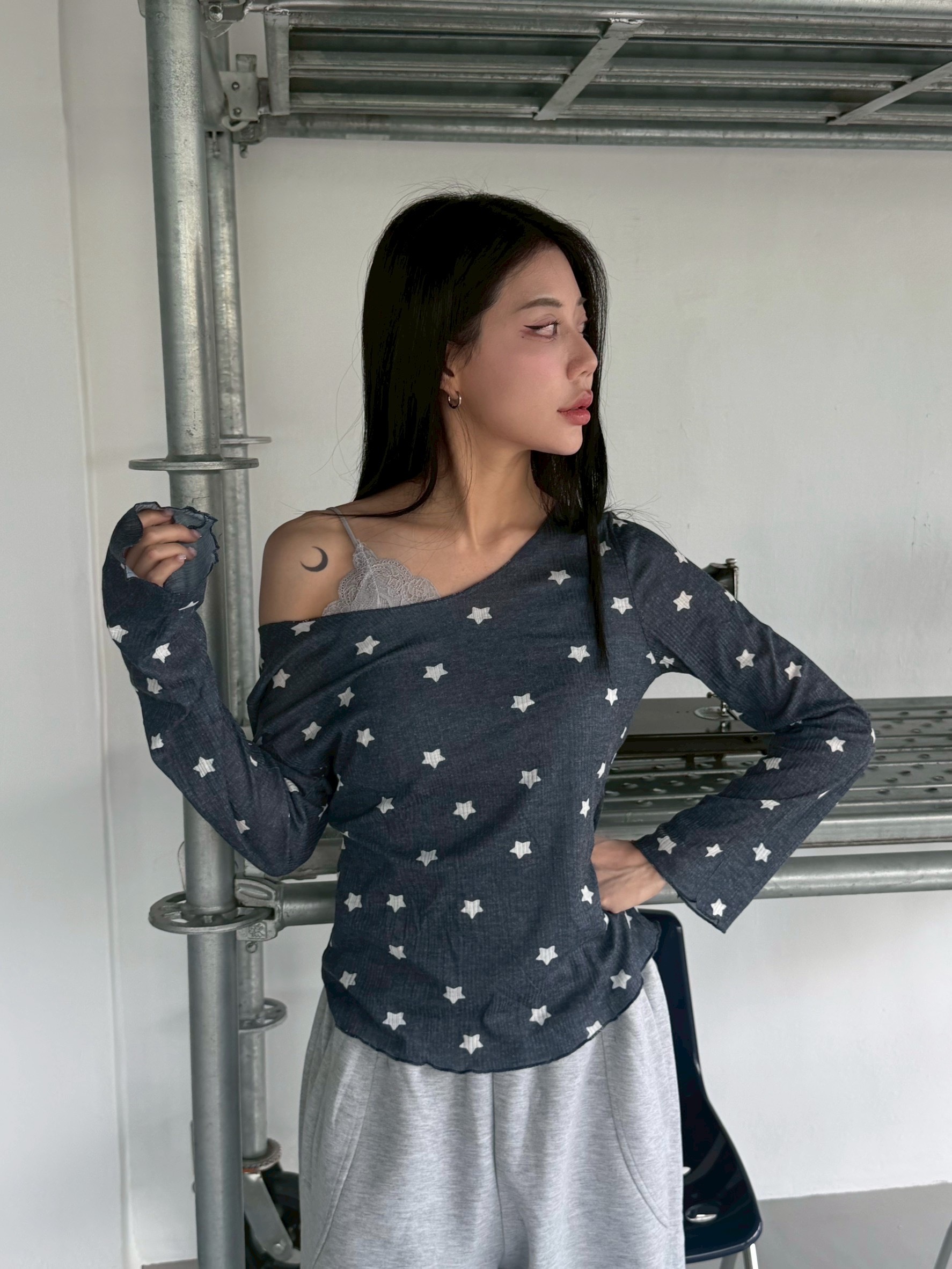 星星透感防曬罩衫