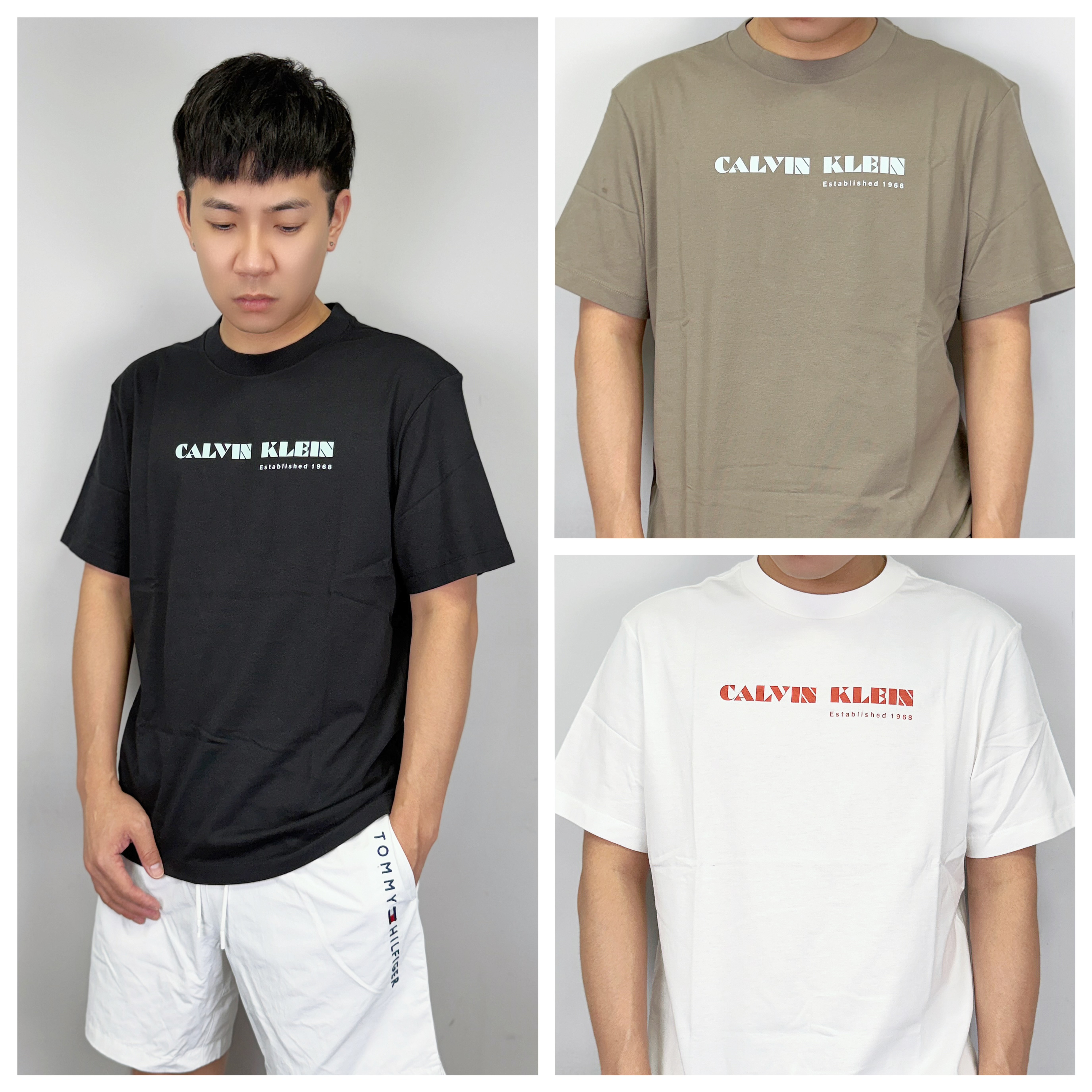 Calvin Klein CK 幾何字體 短袖上衣 短T