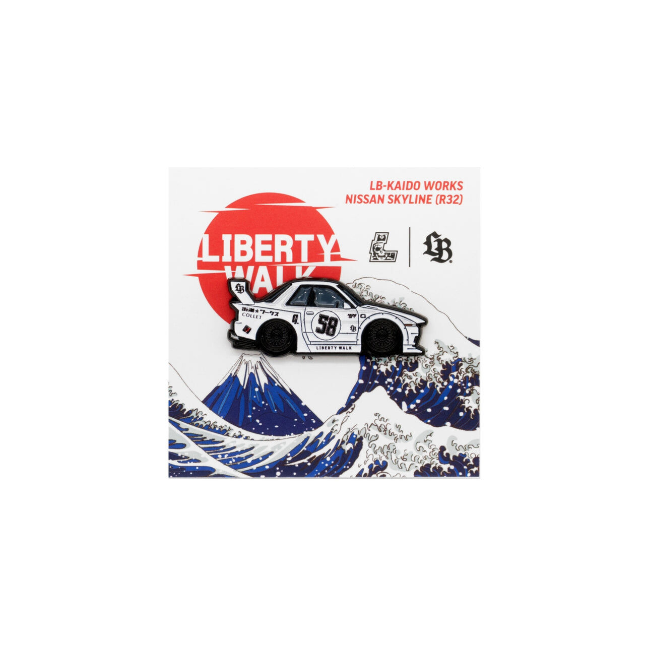 【LIBERTY WALK】0725發售 CB17-32-WH Leen Custom Pin Badge 32 LB-KAIDO WORKS.