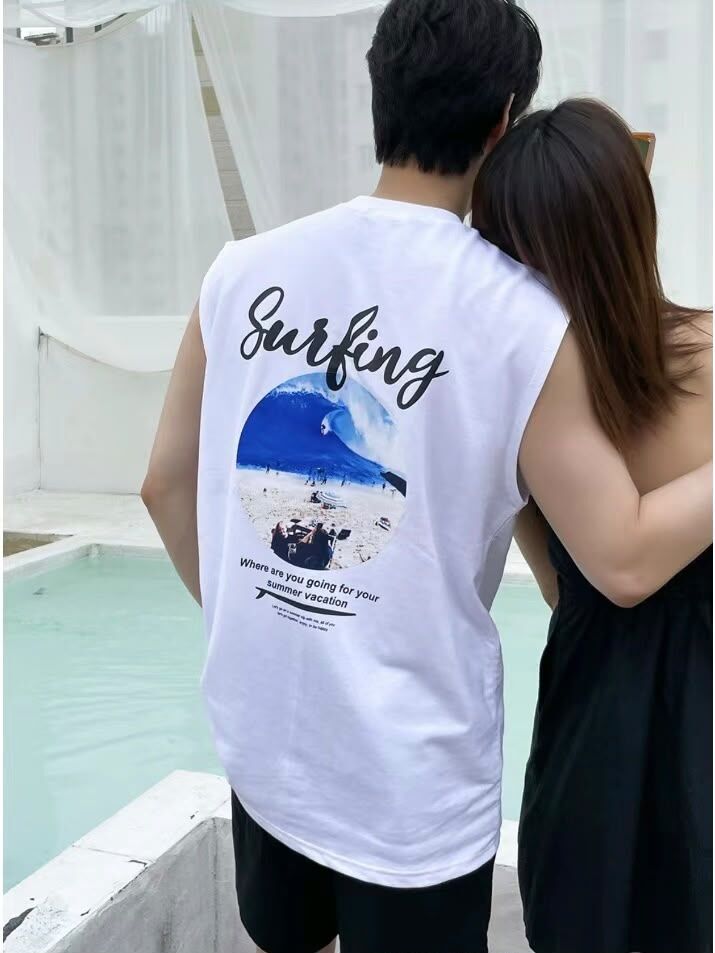 Surfing圖案背心 V719