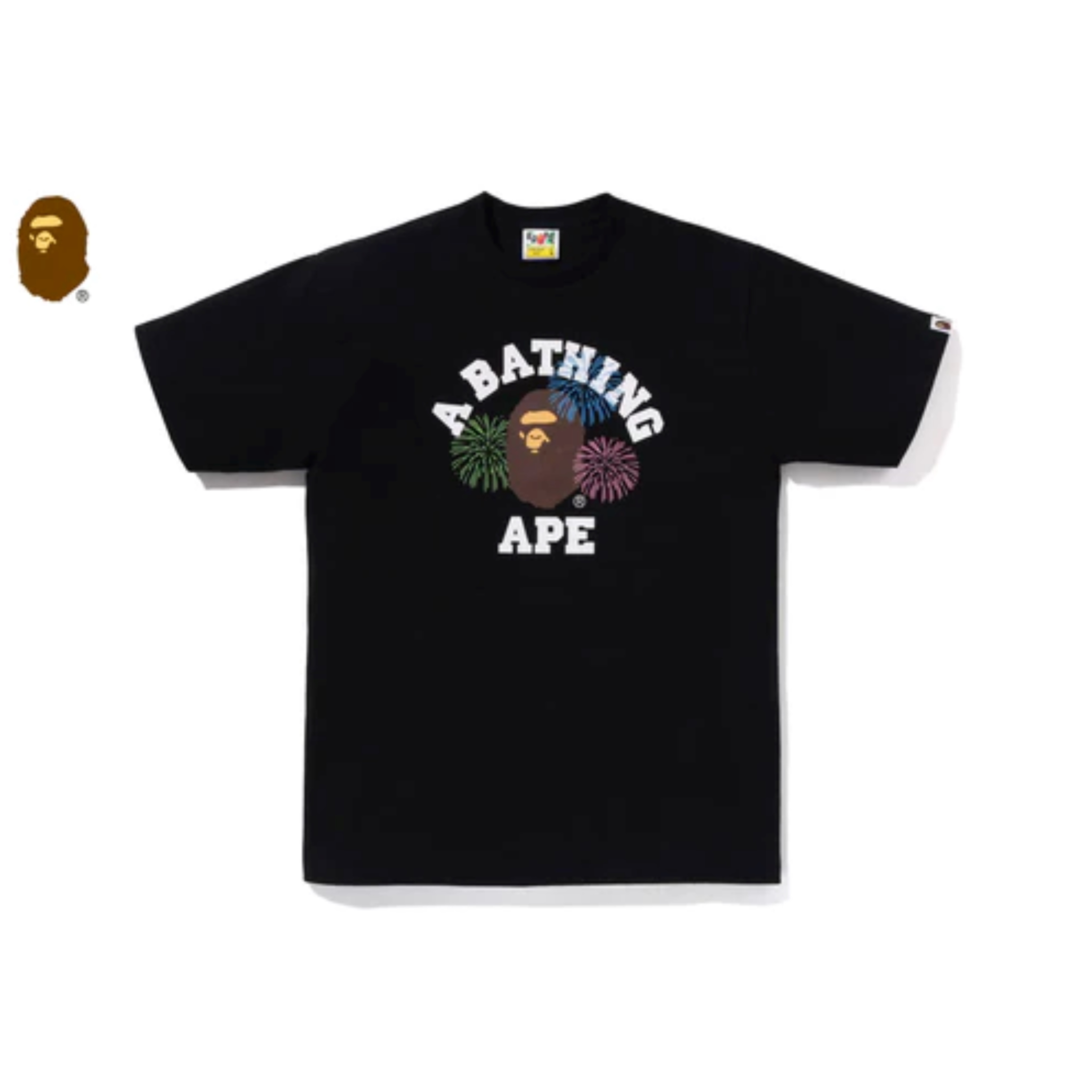 2026SS A BATHING APE BAPE APE HEAD FIREWORK COLLEGE TEE 煙火 小頭 短T 現貨 1M72110003