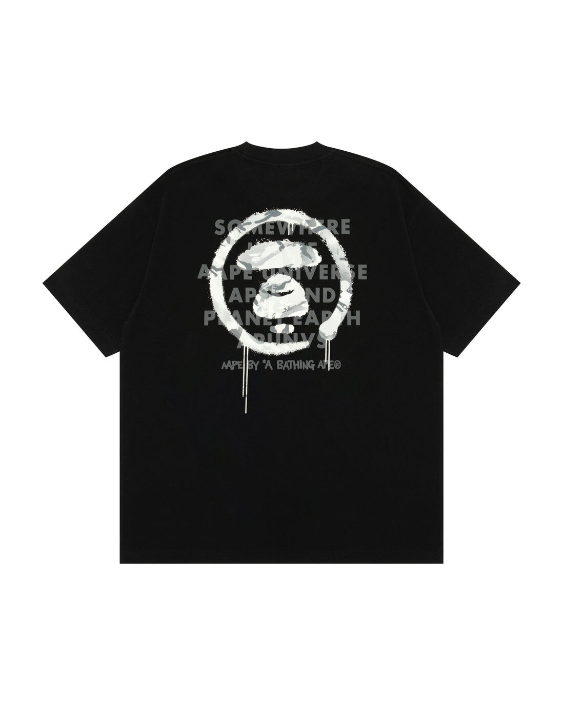 【AAPE 】7月連線期間發售新品 AAPEUNVS 迷彩噴漆猿人短袖T恤  AAPTEM10035XR