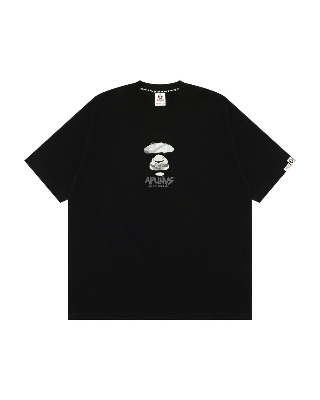 【AAPE 】7月連線期間發售新品 AAPEUNVS 迷彩噴漆猿人短袖T恤  AAPTEM10035XR