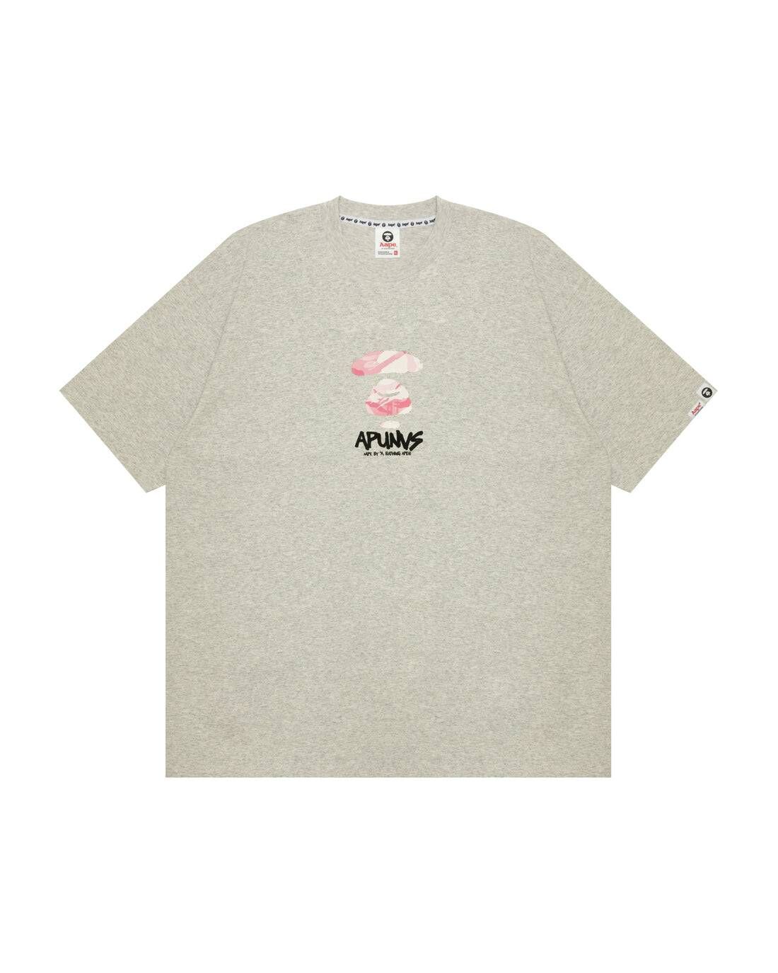 【AAPE 】7月連線期間發售新品 AAPEUNVS 迷彩噴漆猿人短袖T恤  AAPTEM10035AR