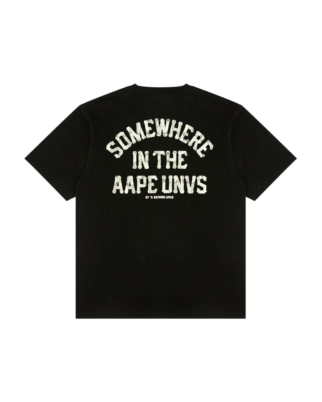 【AAPE 】7月連線期間發售新品 AAPEUNVS 裂纹字母印花短袖T恤  AAPTEM10033XR
