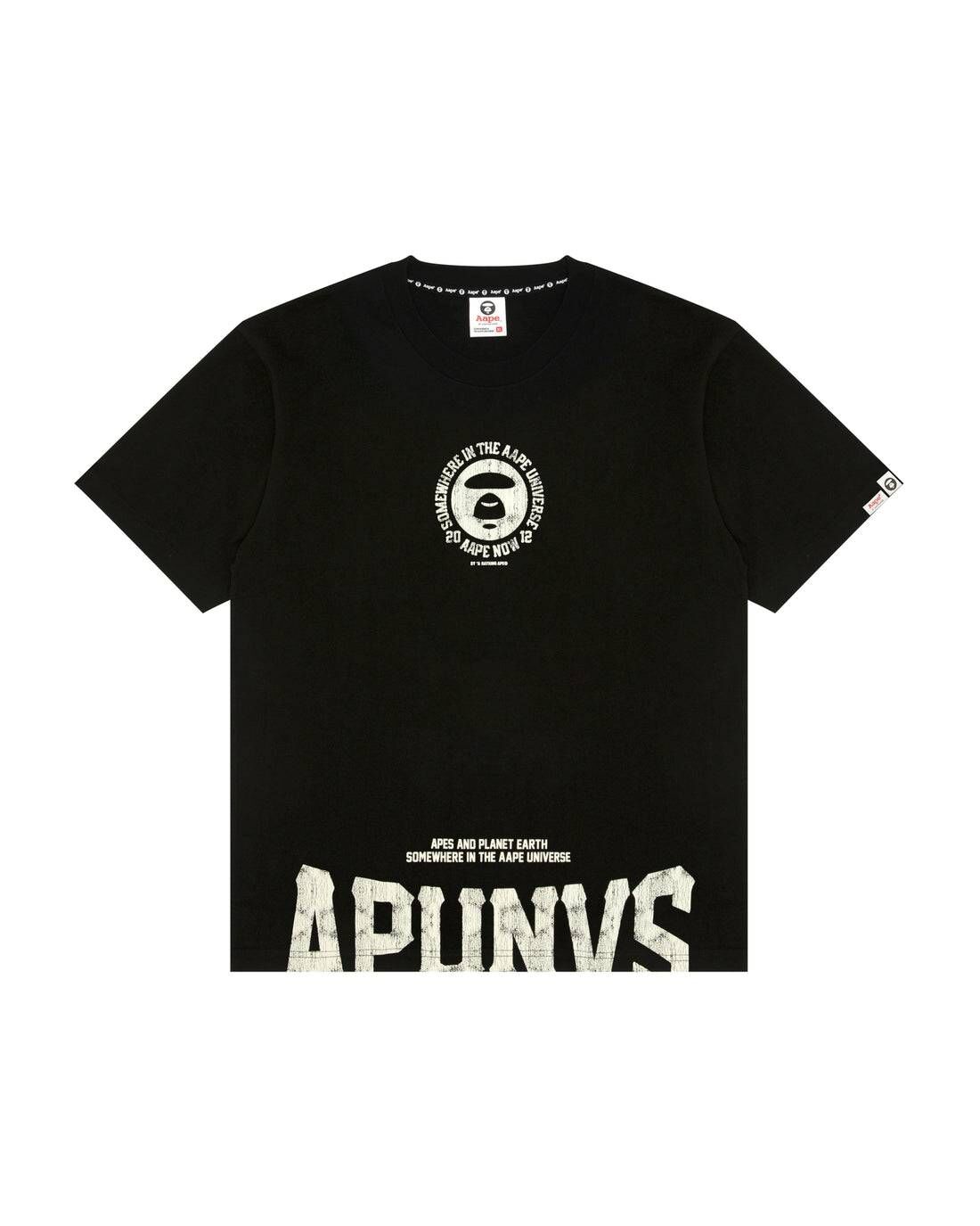 【AAPE 】7月連線期間發售新品 AAPEUNVS 裂纹字母印花短袖T恤  AAPTEM10033XR