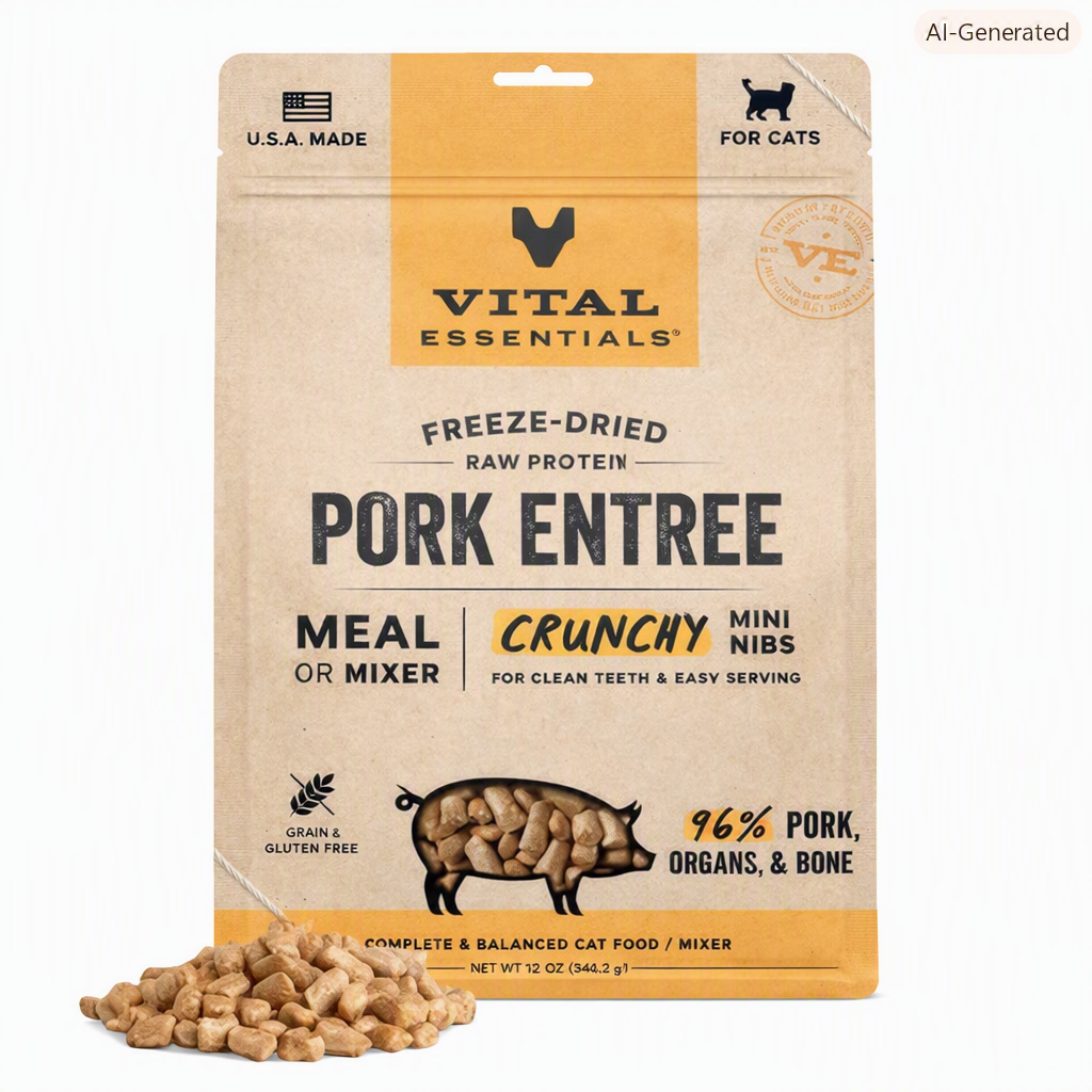 凍乾迷你肉粒貓主食糧-穀飼豬肉(12oz)