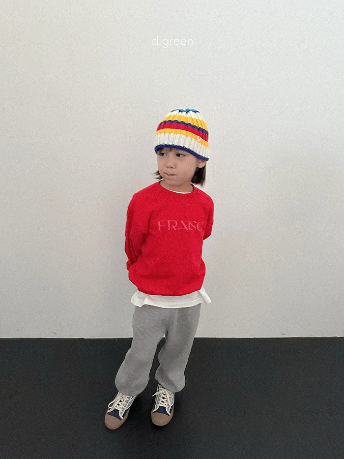 正韓秋Digreenkids 三色華夫格運動褲