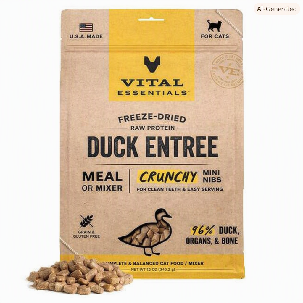 凍乾迷你肉粒貓主食糧-鴨肉(12oz)