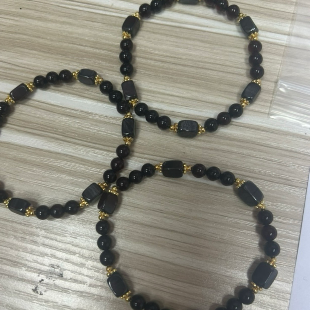 CNAG0726-618 老油料方糖血翳手串 一條約5mm+ [包證書] (A18)