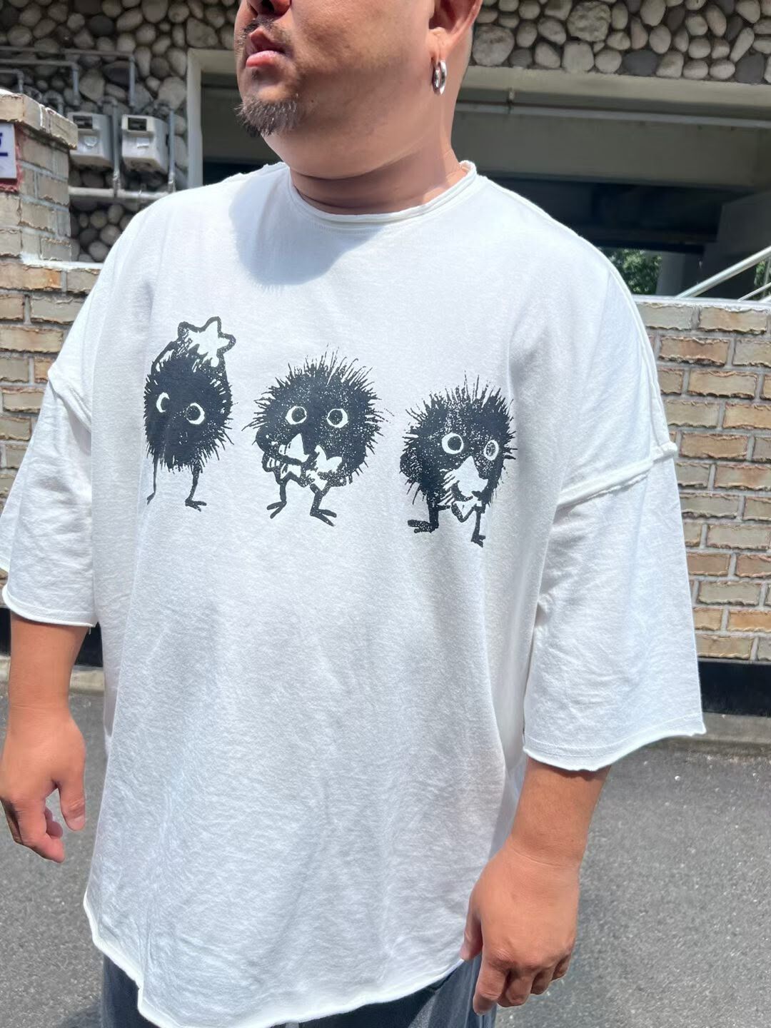 OverSize洗水卡通圖案短袖Tee KKUKKU-069T