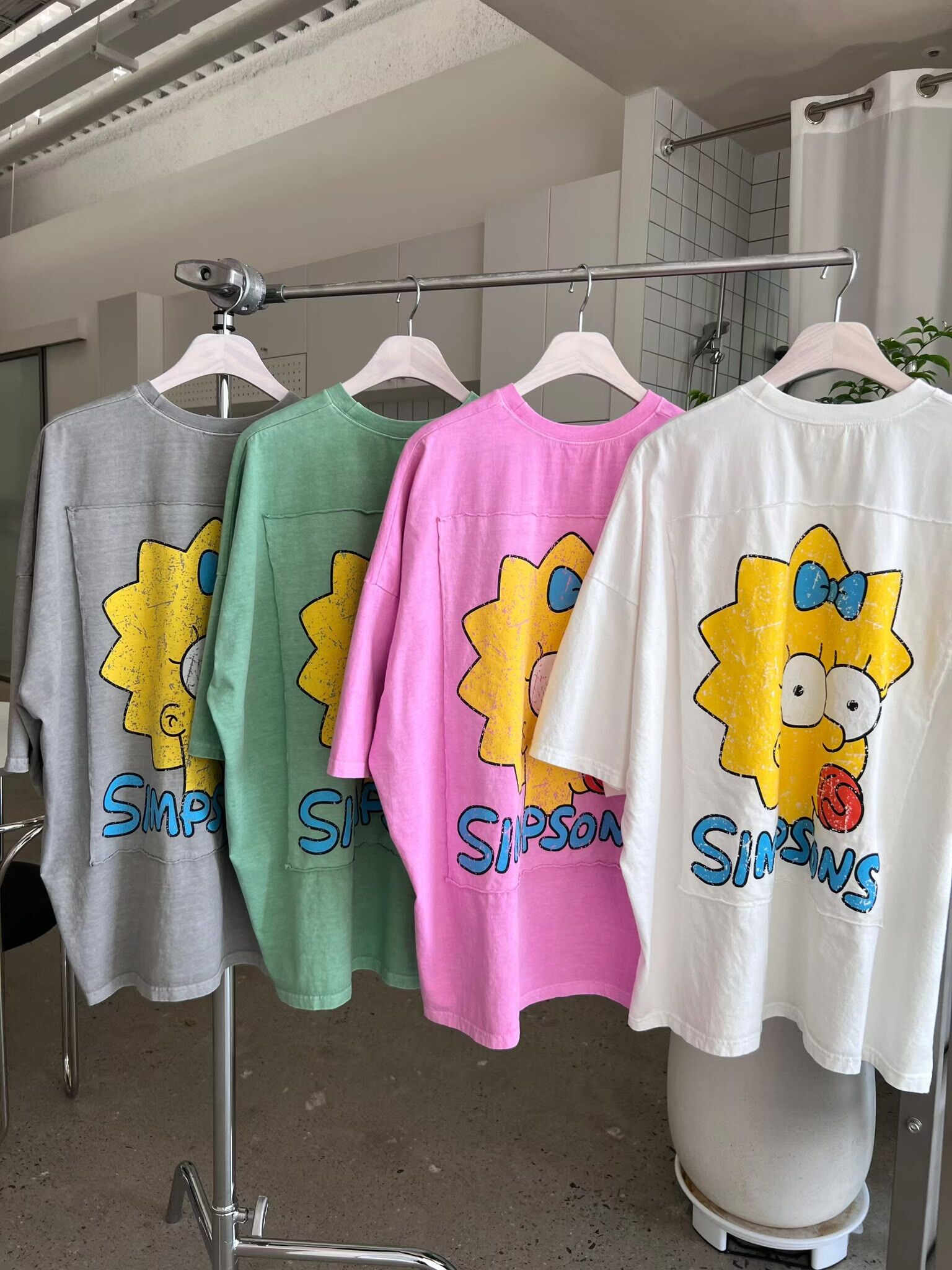 OverSize洗水卡通圖案短袖Tee KKUKKU-071T