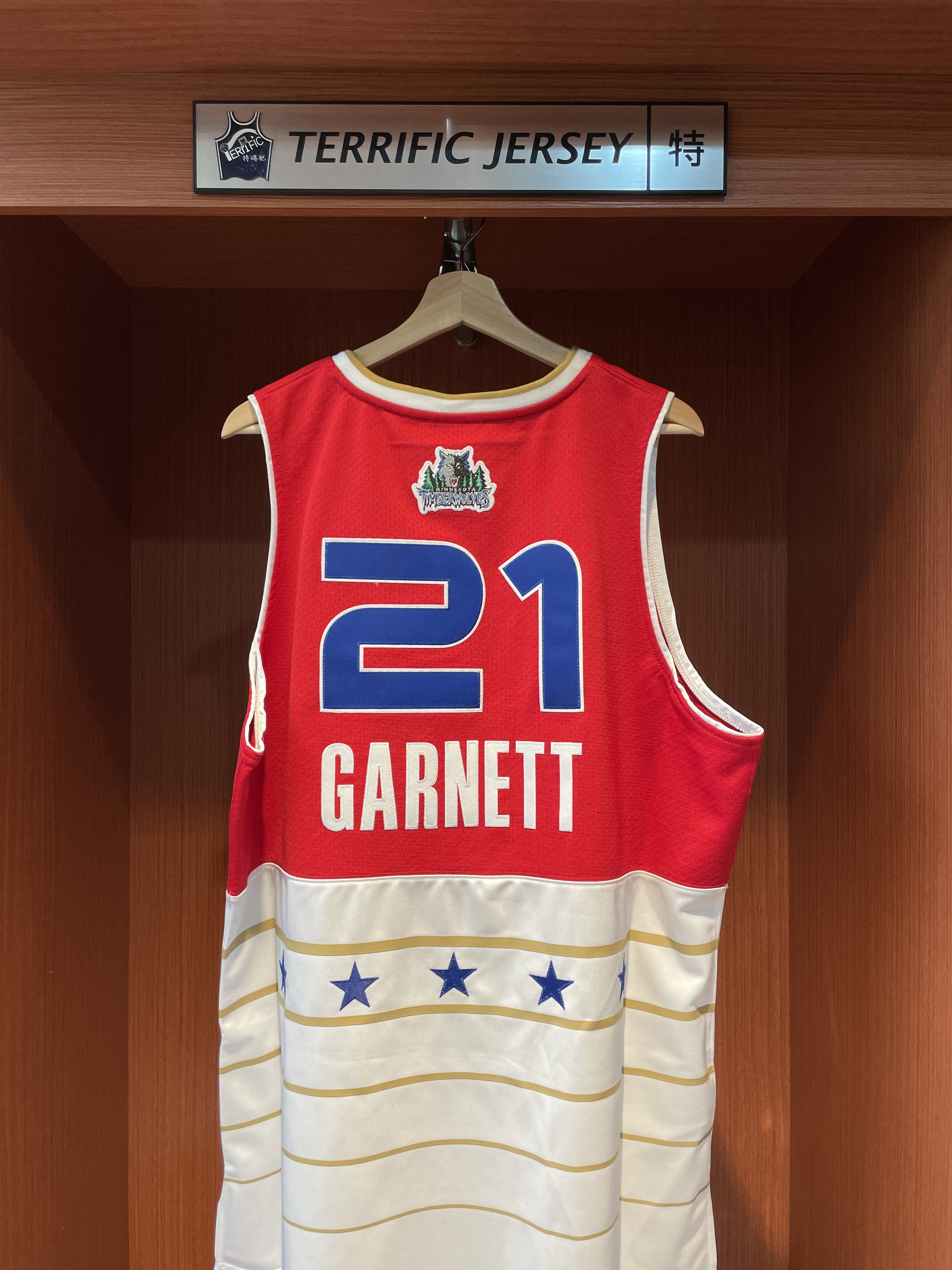 NBA球衣 Kevin Garnett 明尼蘇達灰狼 2006 明星賽 西區 白紅 M&N Authentic 球員版 電繡 全新