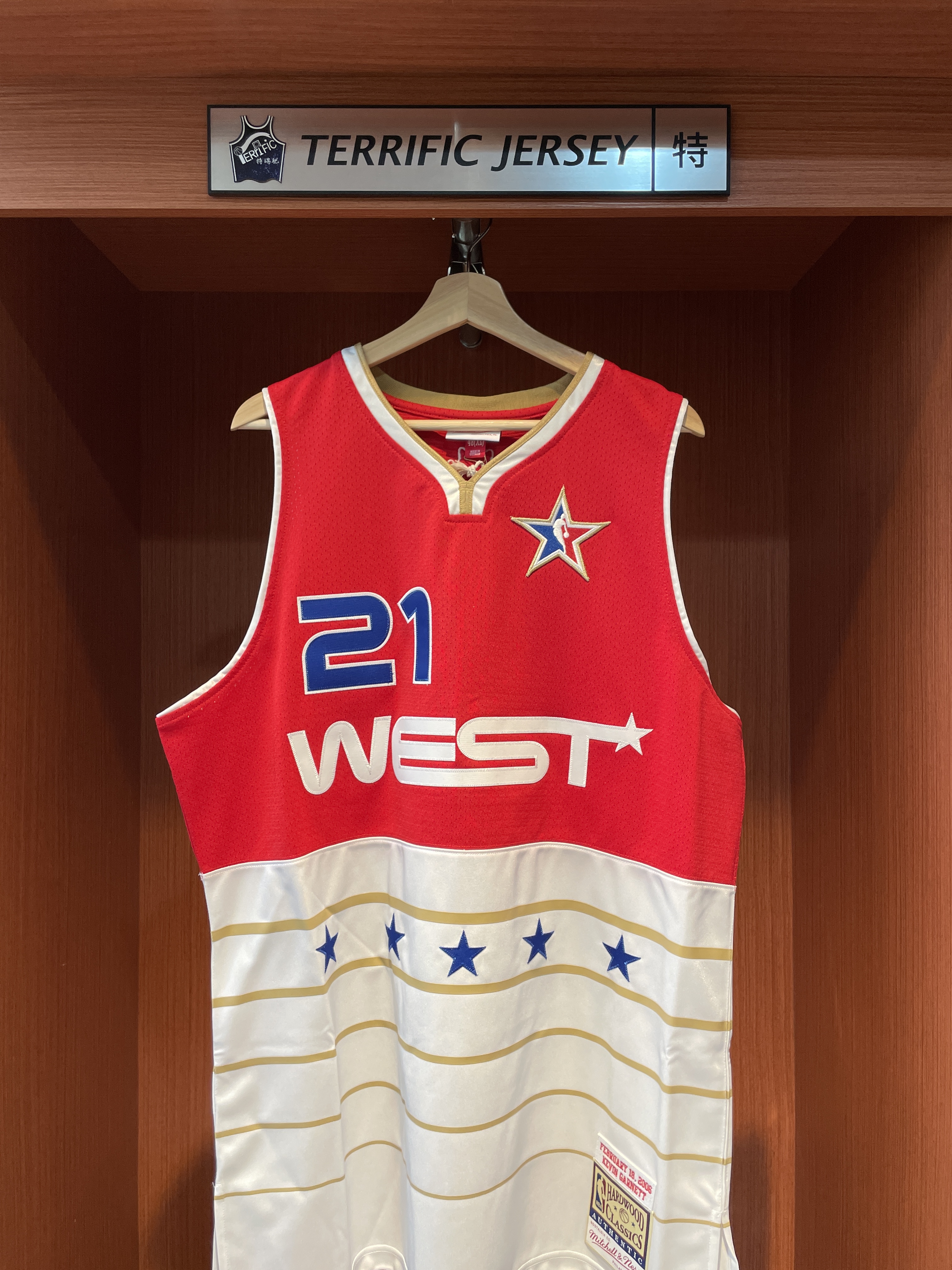 NBA球衣 Kevin Garnett 明尼蘇達灰狼 2006 明星賽 西區 白紅 M&N Authentic 球員版 電繡 全新