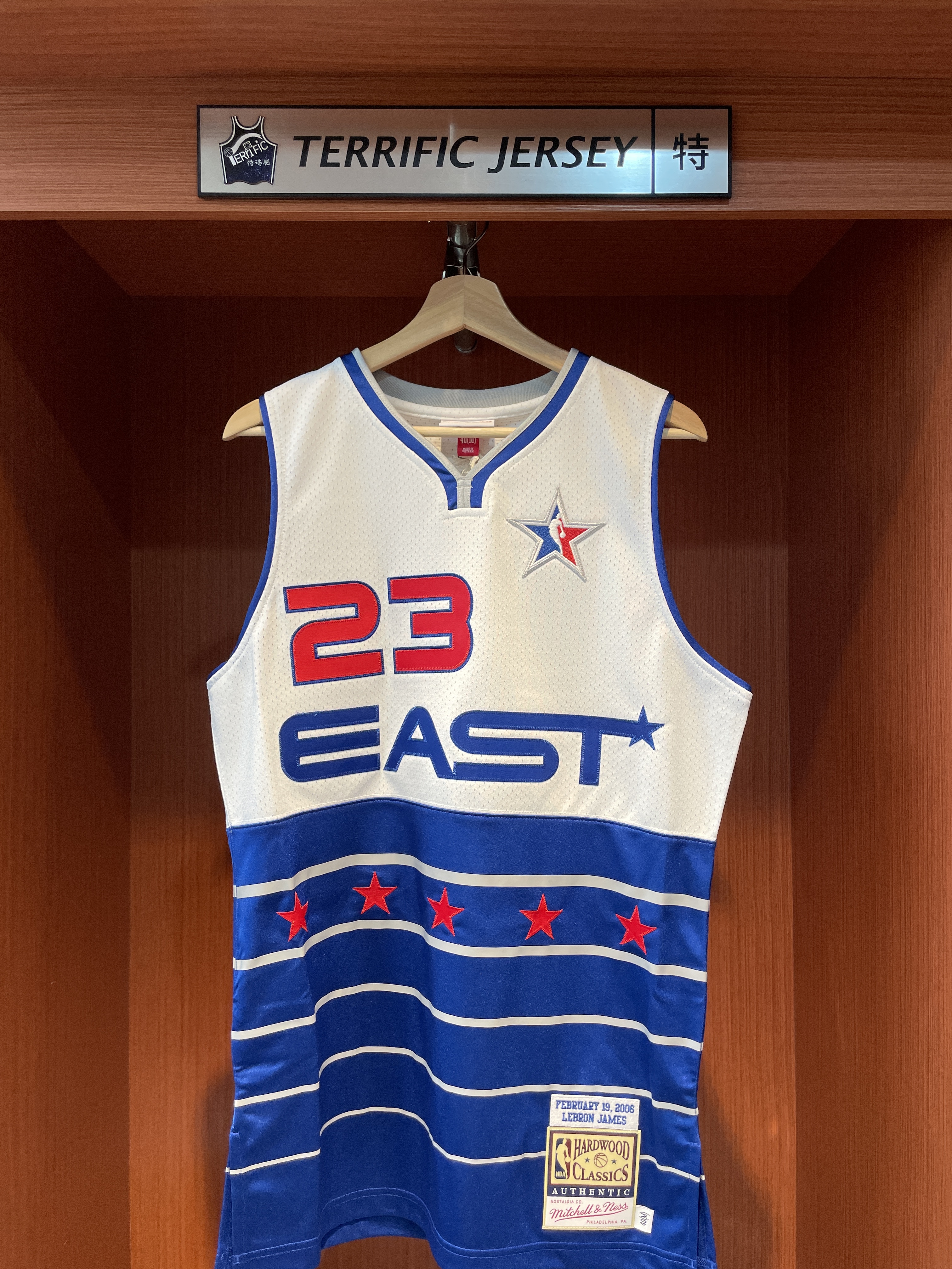 NBA球衣 Lebron James 克里夫蘭騎士 2006 明星賽 東區 白藍 M&N Authentic 球員版 電繡 全新