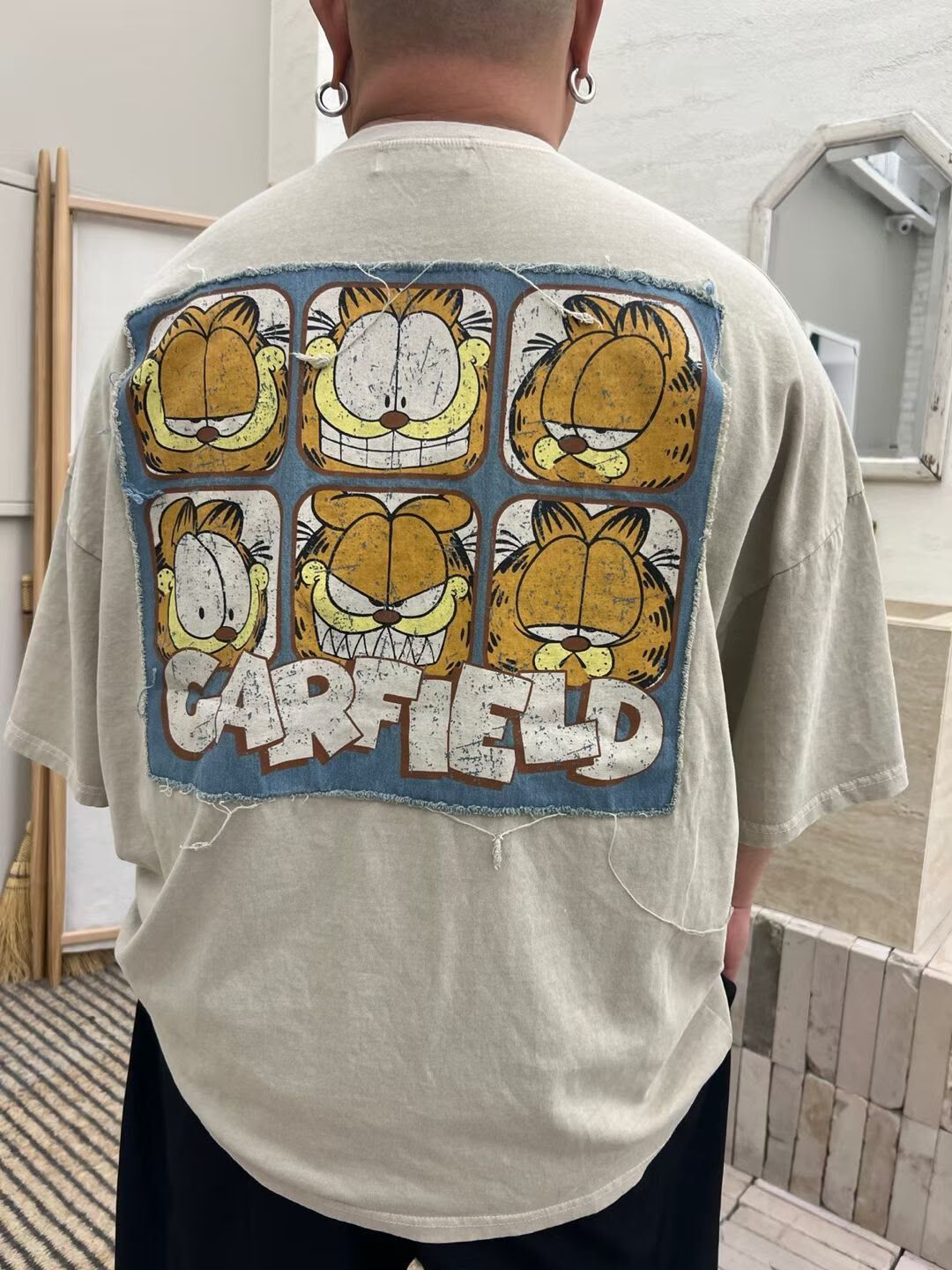 OverSize洗水卡通圖案短袖Tee KKUKKU-072T