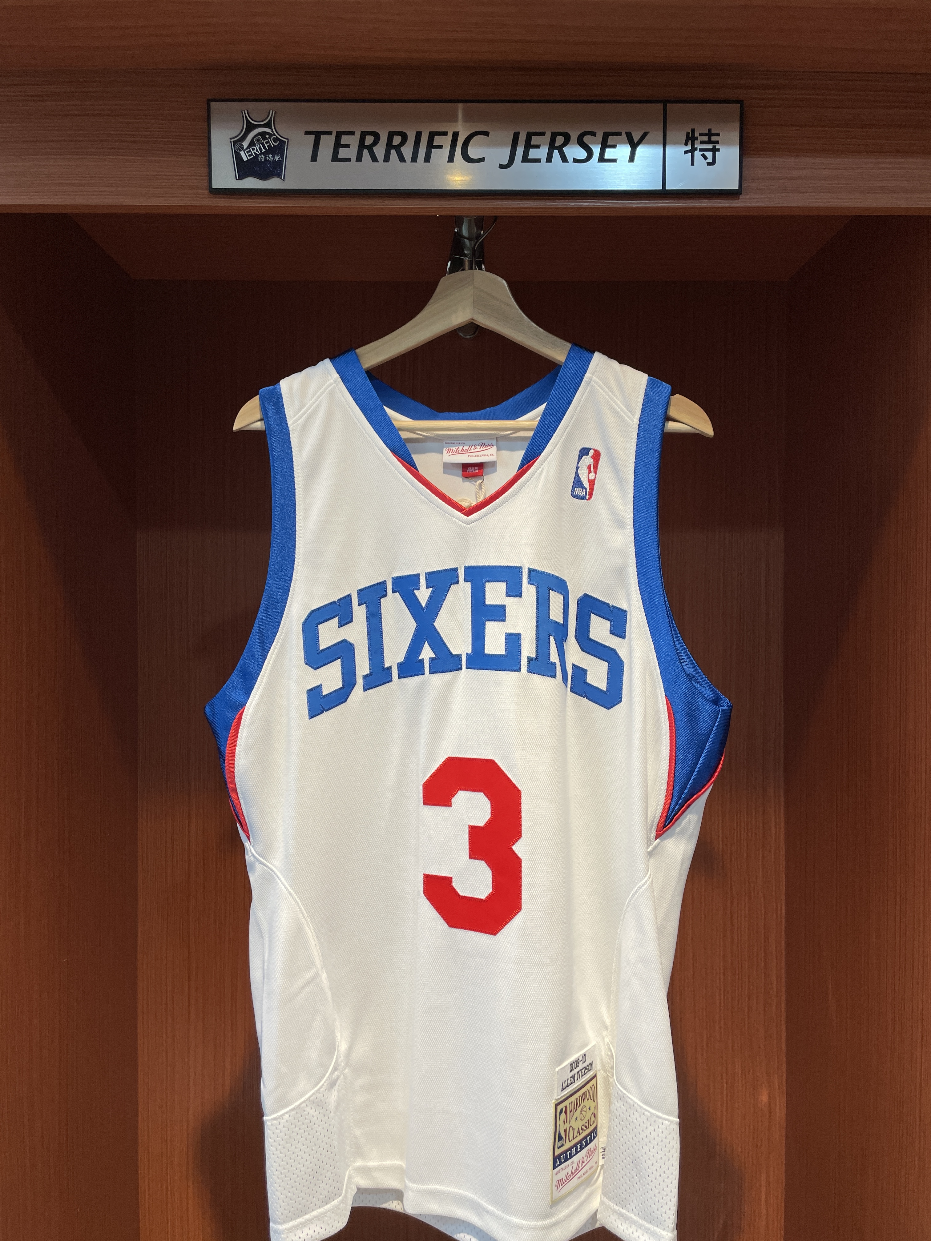 NBA球衣 Allen Iverson 費城七六人白 09-10 重返費城 M&N Authentic 球員版 電繡 全新