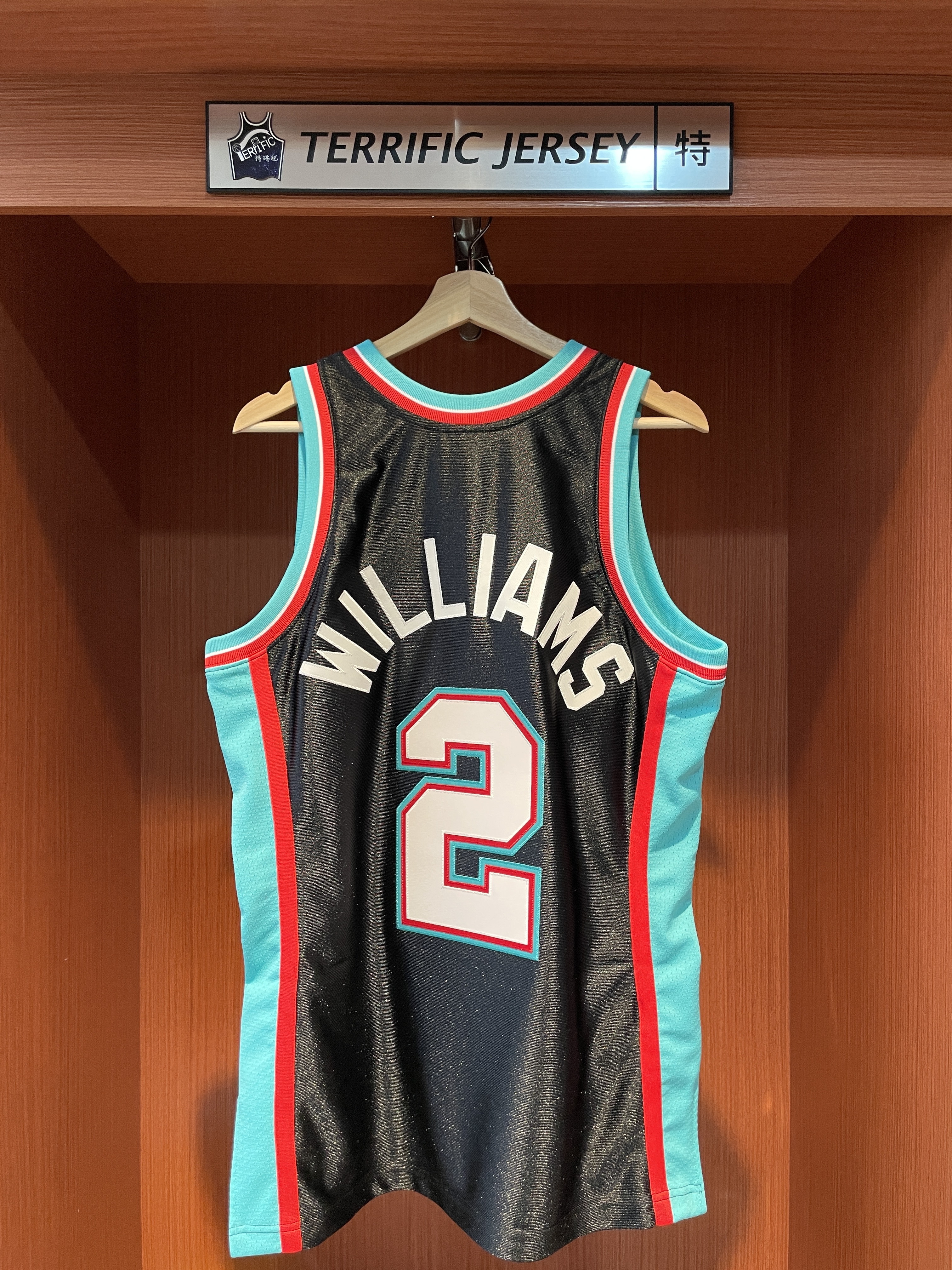 NBA球衣 Jason Williams 曼菲斯灰熊黑 01-02 911章 M&N Authentic 球員版 電繡 全新