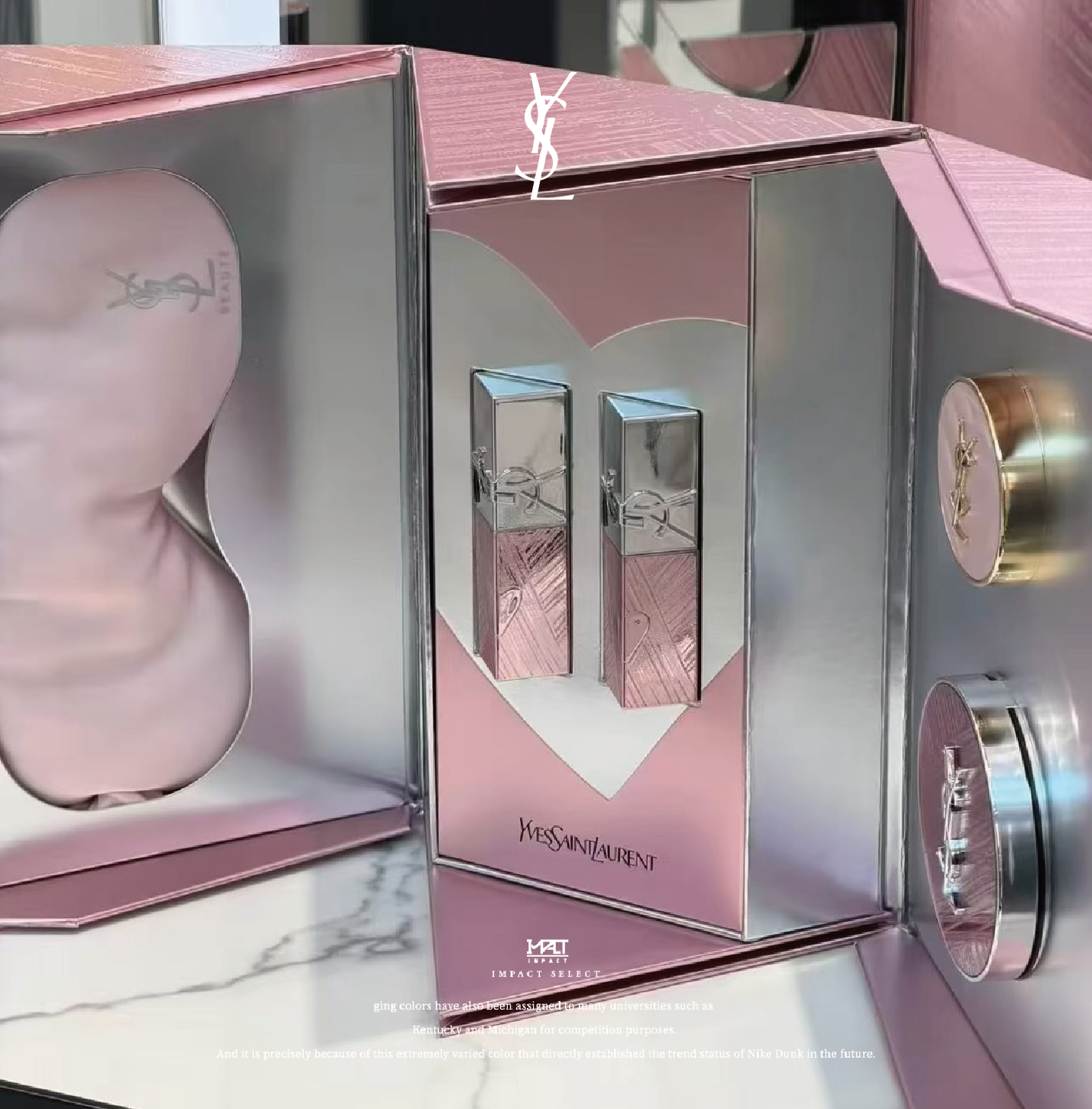 YSL 聖羅蘭 海外限定 對開 三折 七夕禮盒 粉氣墊口紅套裝 五件套