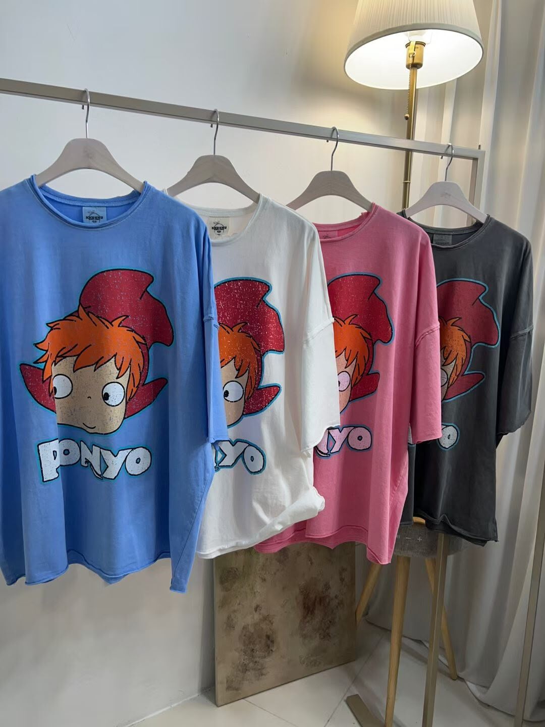 洗水卡通圖案短袖Tee KKUKKU-076T