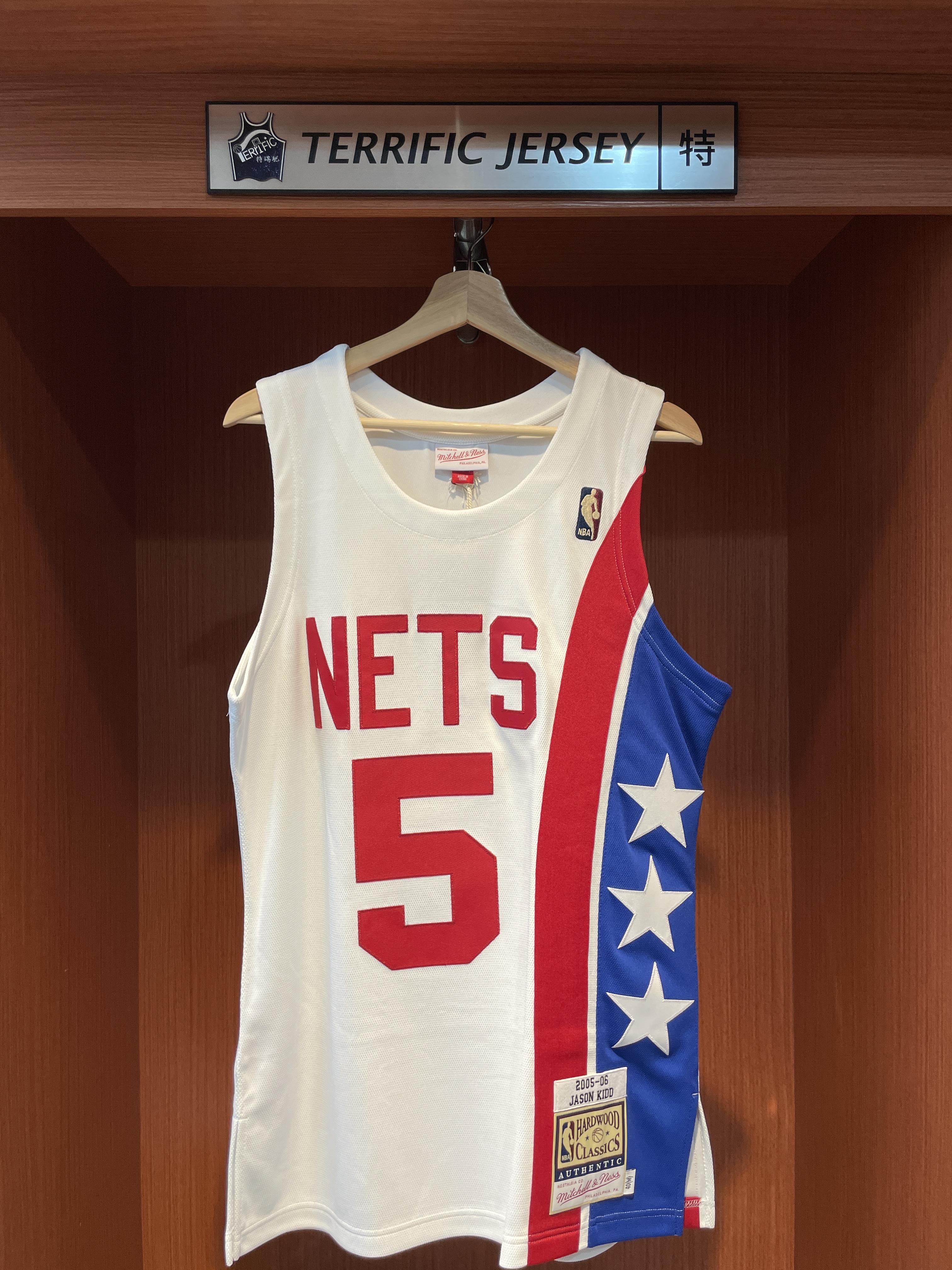 NBA球衣 Jason Kidd 紐澤西籃網 05-06白 籃網白星 M&N Authentic 球員版 電繡 全新
