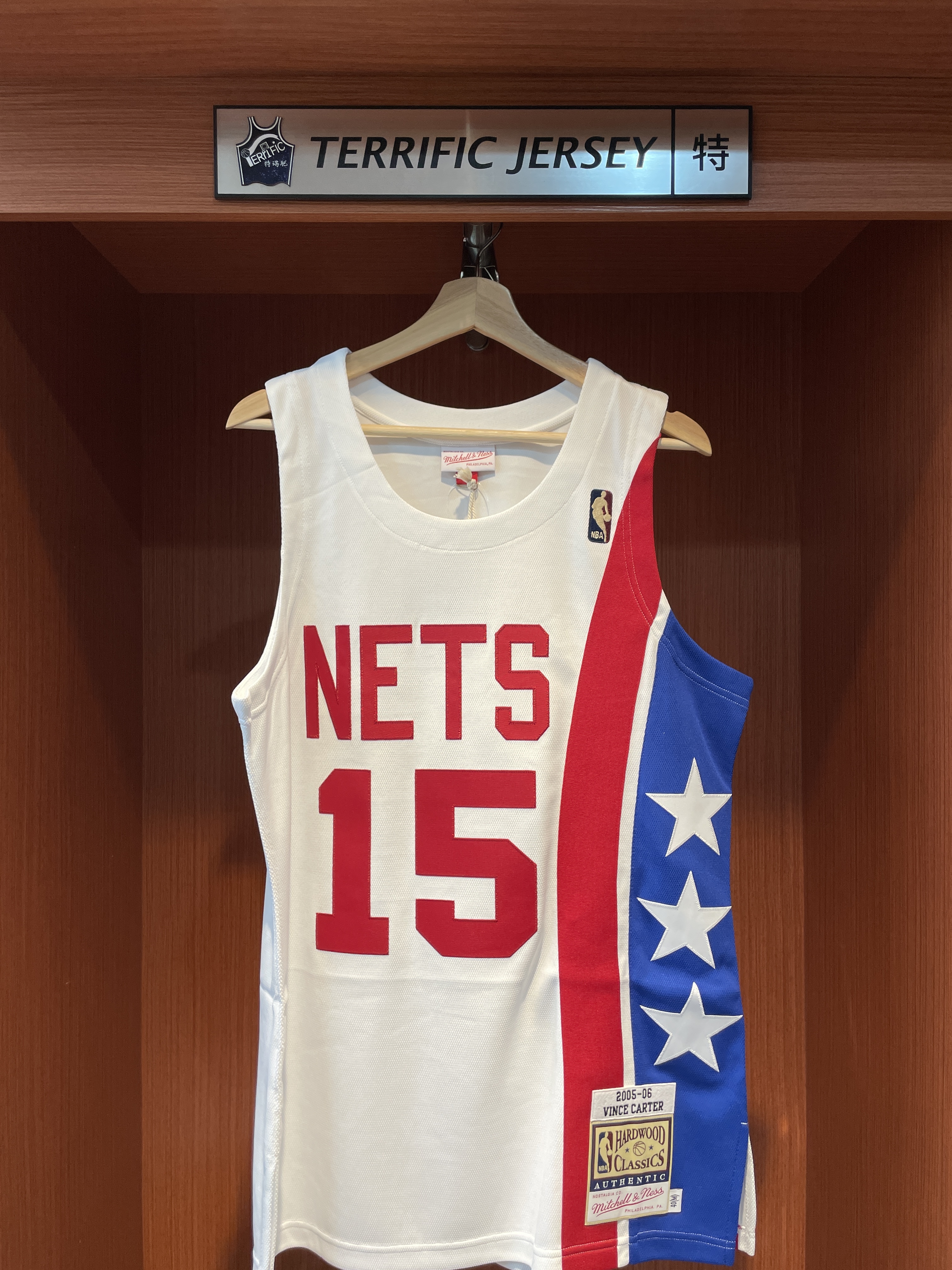 NBA球衣 Vince Carter 紐澤西籃網 05-06白 籃網白星 M&N Authentic 球員版 電繡 全新