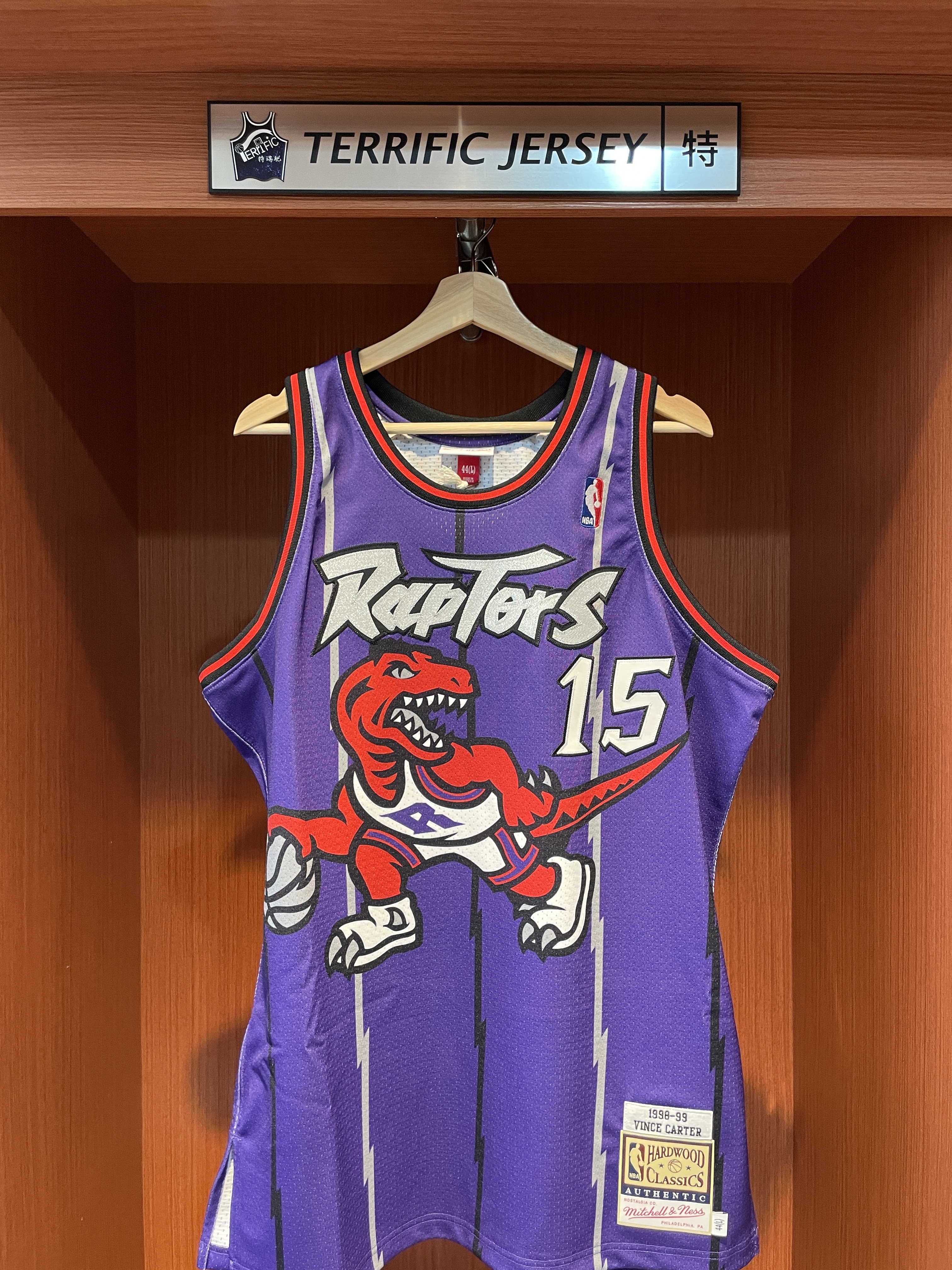NBA球衣 Vince Carter 多倫多暴龍 98-99 紫大圖 染印 M&N Authentic 球員版 電繡 全新