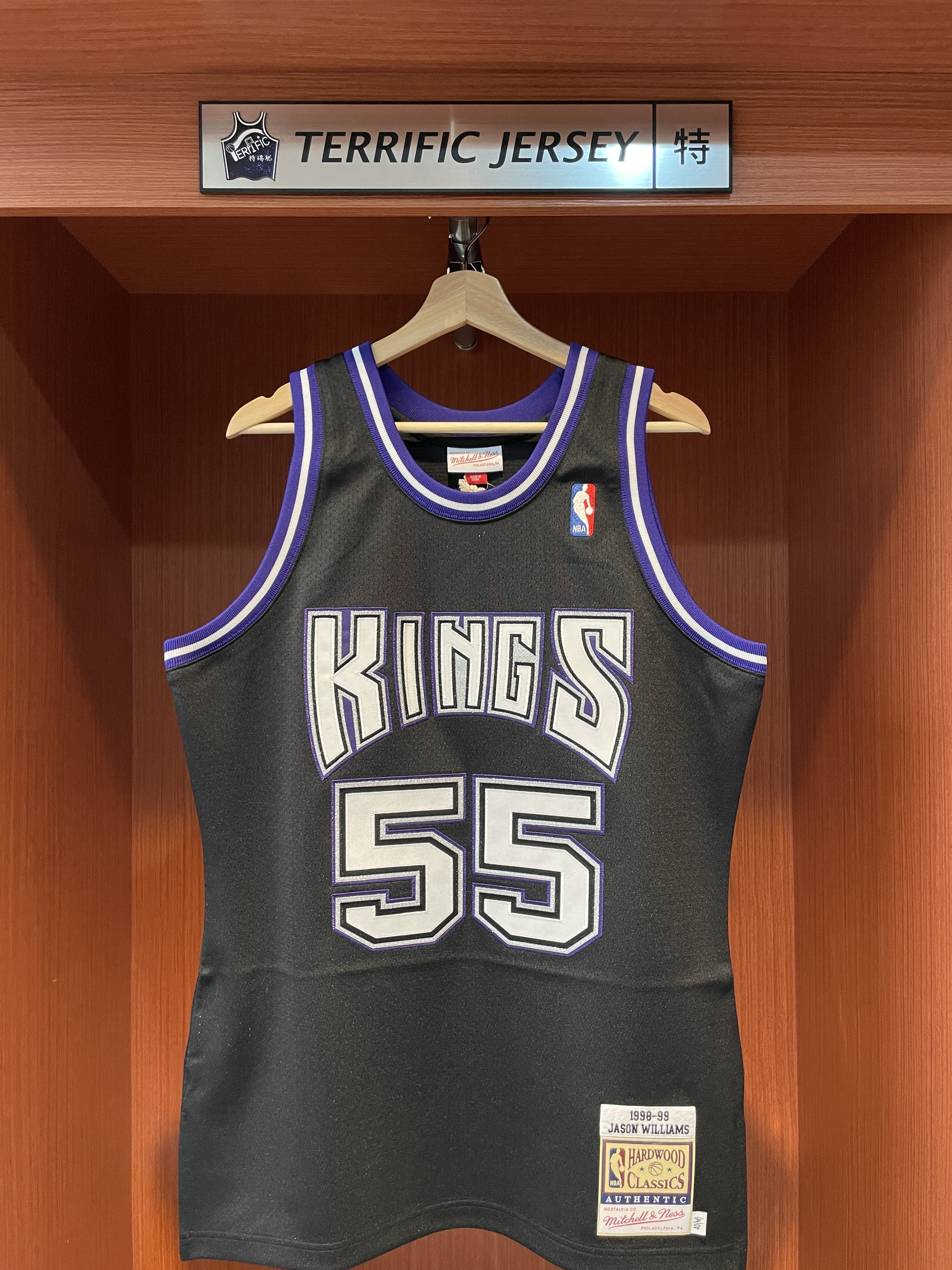 NBA球衣 Jason Williams 沙加緬度國王黑 98-99 客場黑 銀蔥 白巧克力 M&N Authentic 球員版 電繡 全新