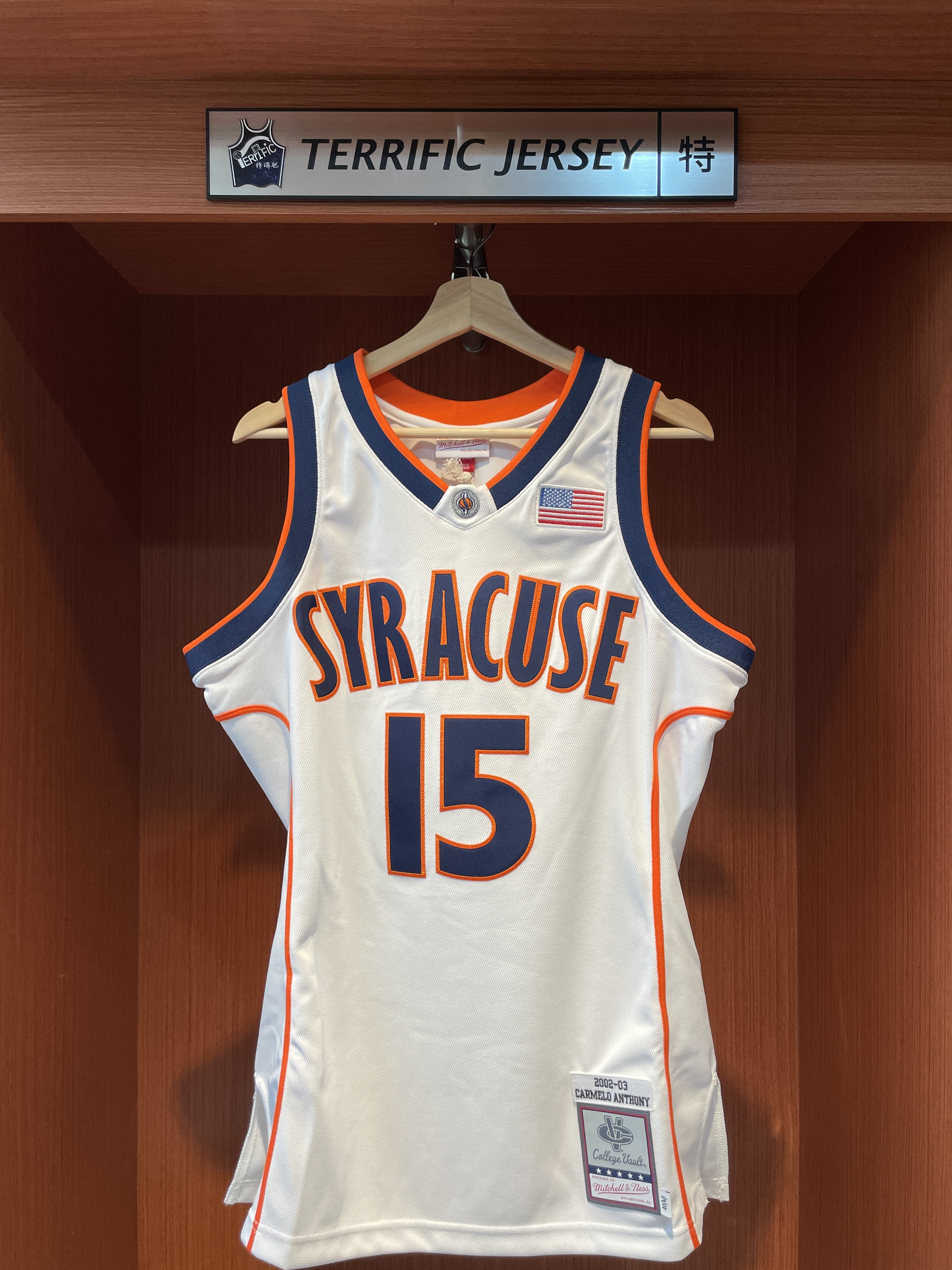 NBA球衣 Carmelo Anthony 雪城大學白 02-03 Syracuse M&N Authentic 球員版 電繡 全新
