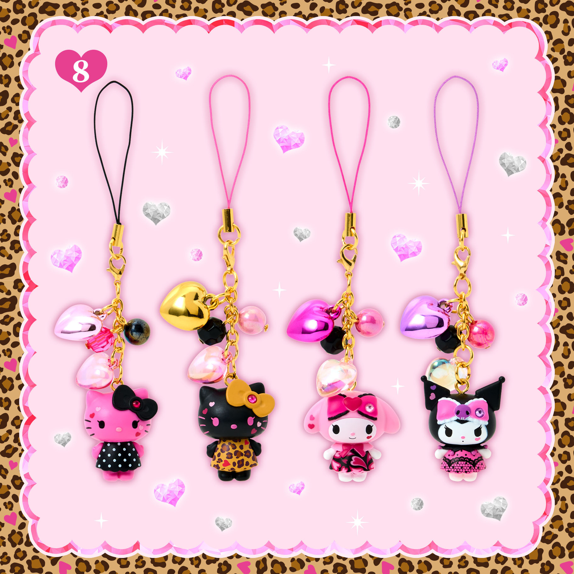 日本 Sanrio Characters Gal-style MAX系列 電話繩 (平成辣妹設計系列)