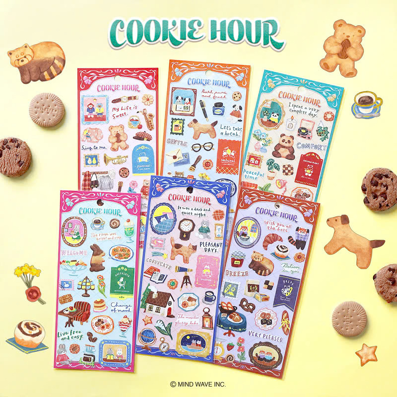 cookie hour 曲奇時光 動物餅乾 手帳貼紙｜日本Mind Wave