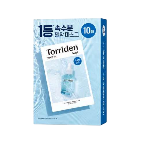 【Torriden】小分子玻尿酸面膜10片 (效期: 2027.11)  藍