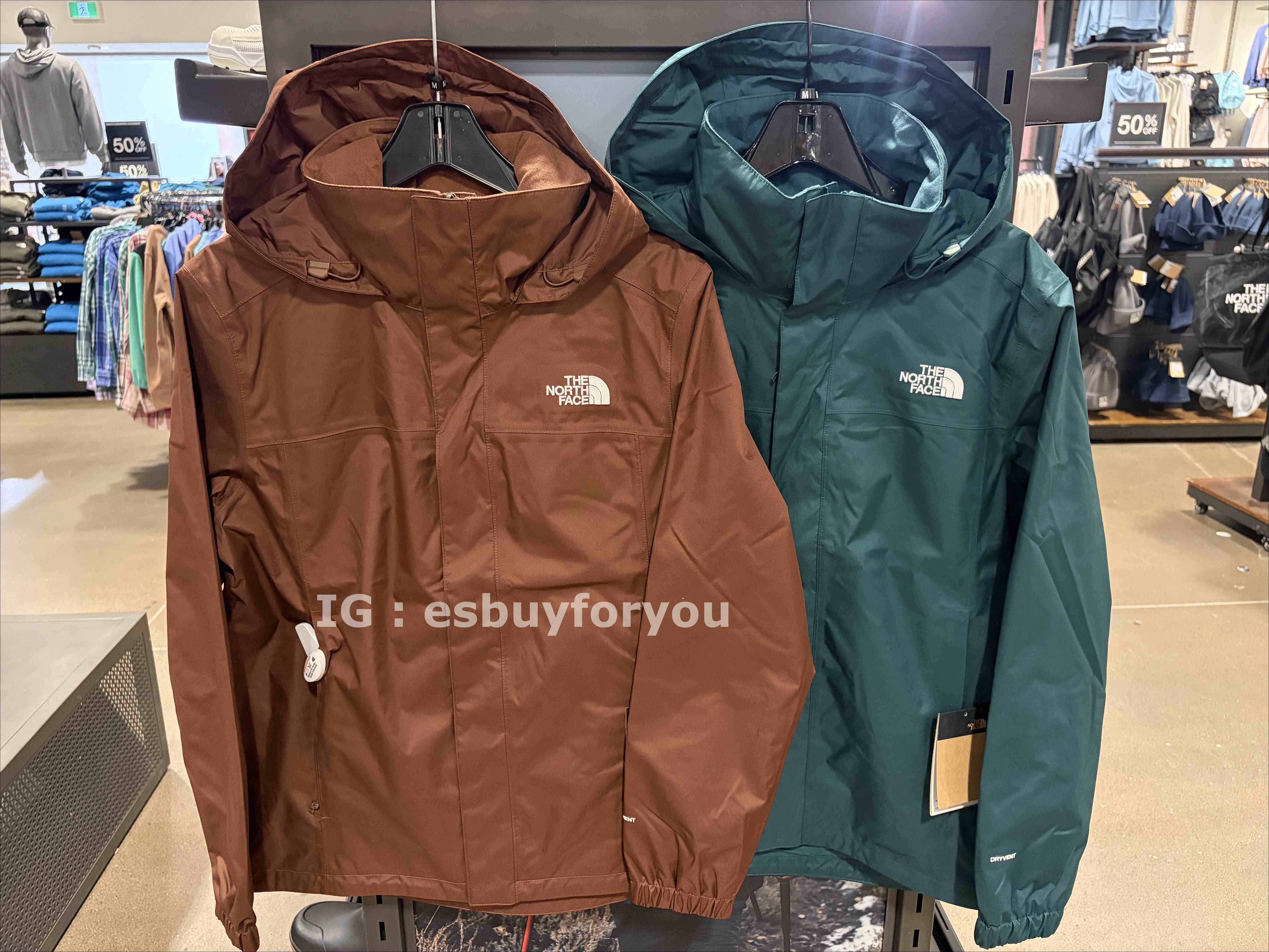 THE NORTH FACE 男大人 刺繡標至 Dryvent面料 防風 防潑水 硬挺 連帽 風衣外套 (帽子可收納)