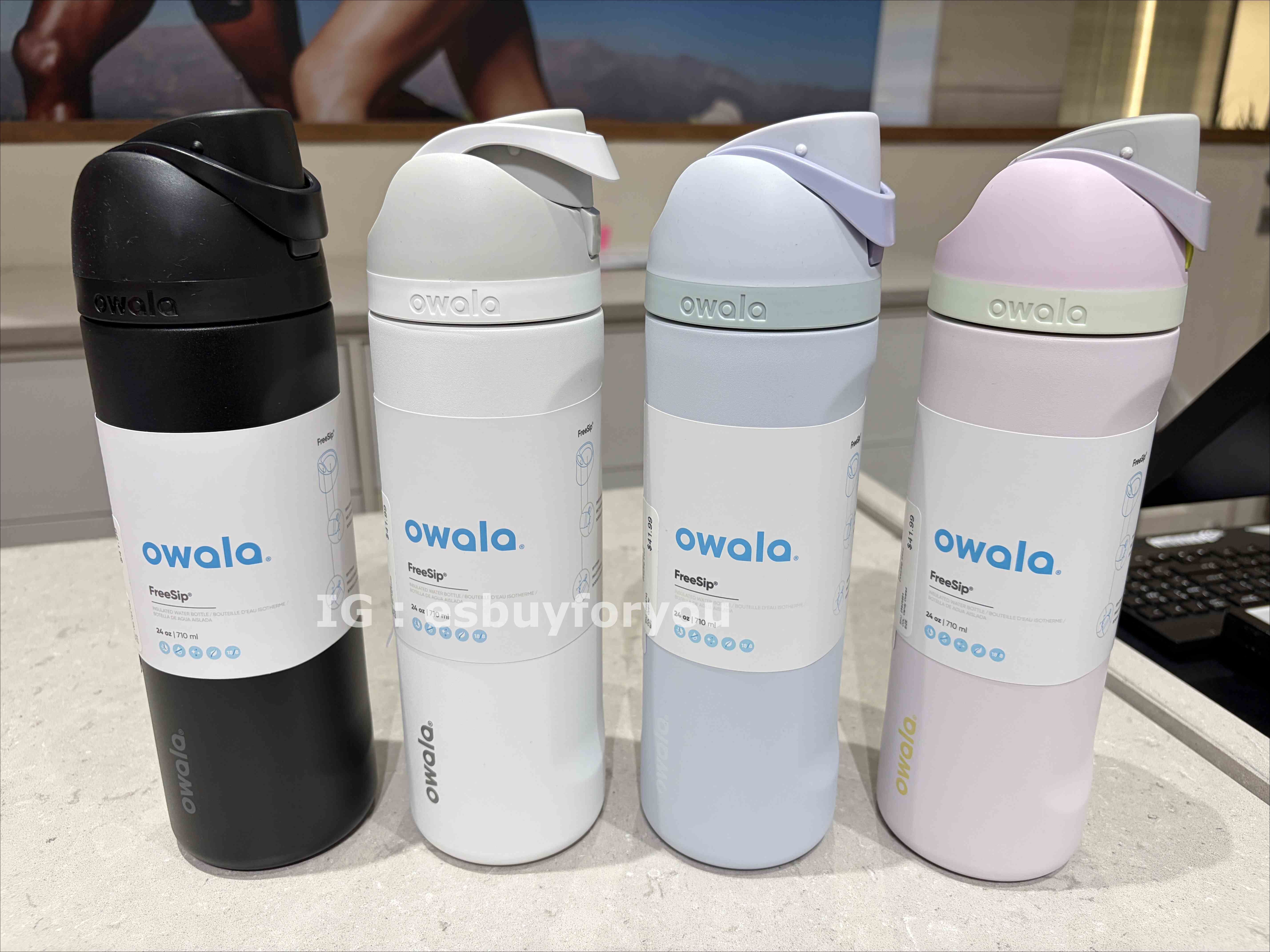 Owala(24oz 710ml) 不鏽鋼 FreeSip 水壺 (內有吸管) (多色)