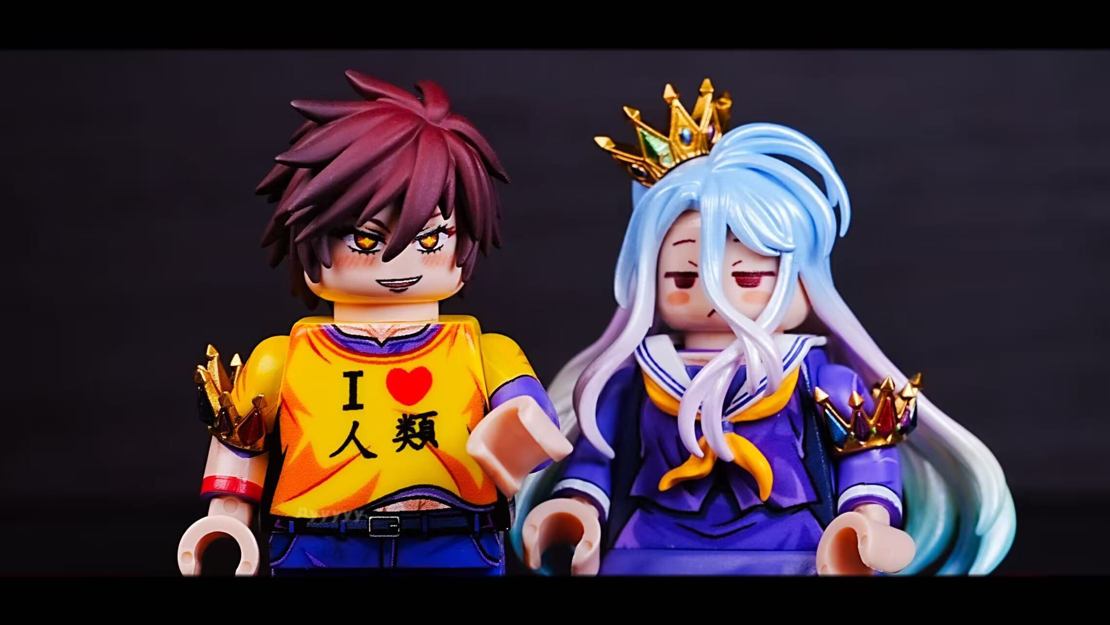 [Line Brick][Preorder] No Game No Life, Sora and Shiro Siblings [UVprinted]