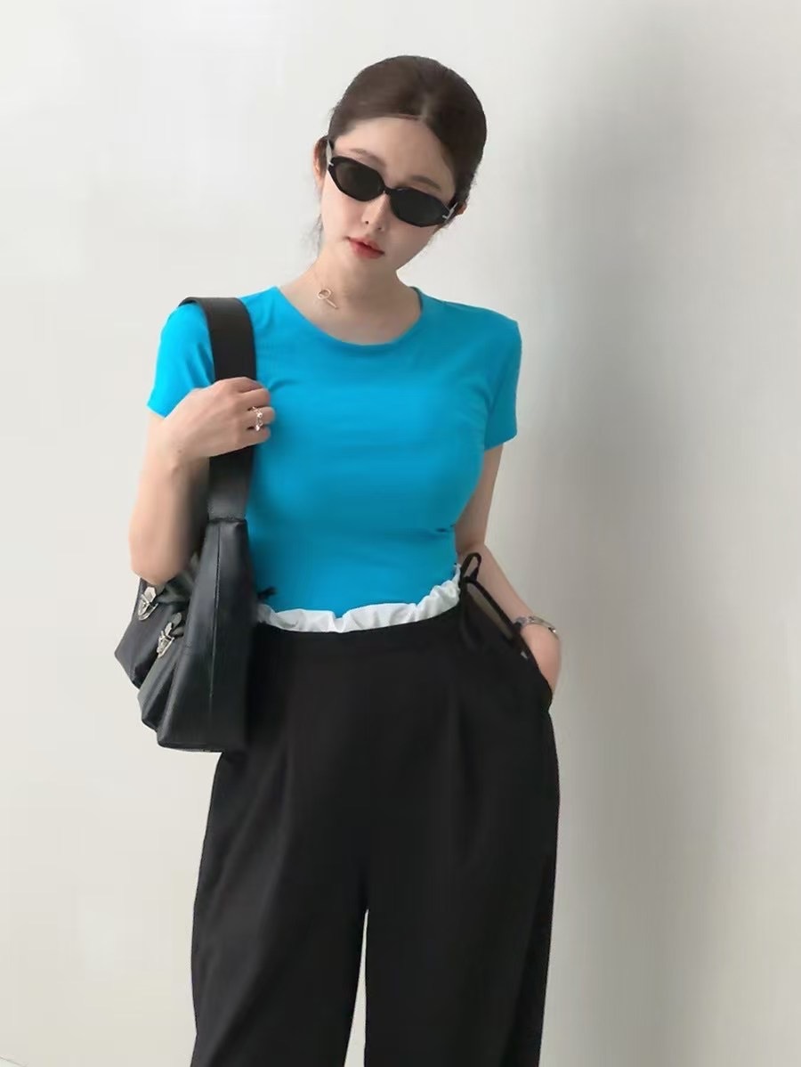背洞綁帶短袖T